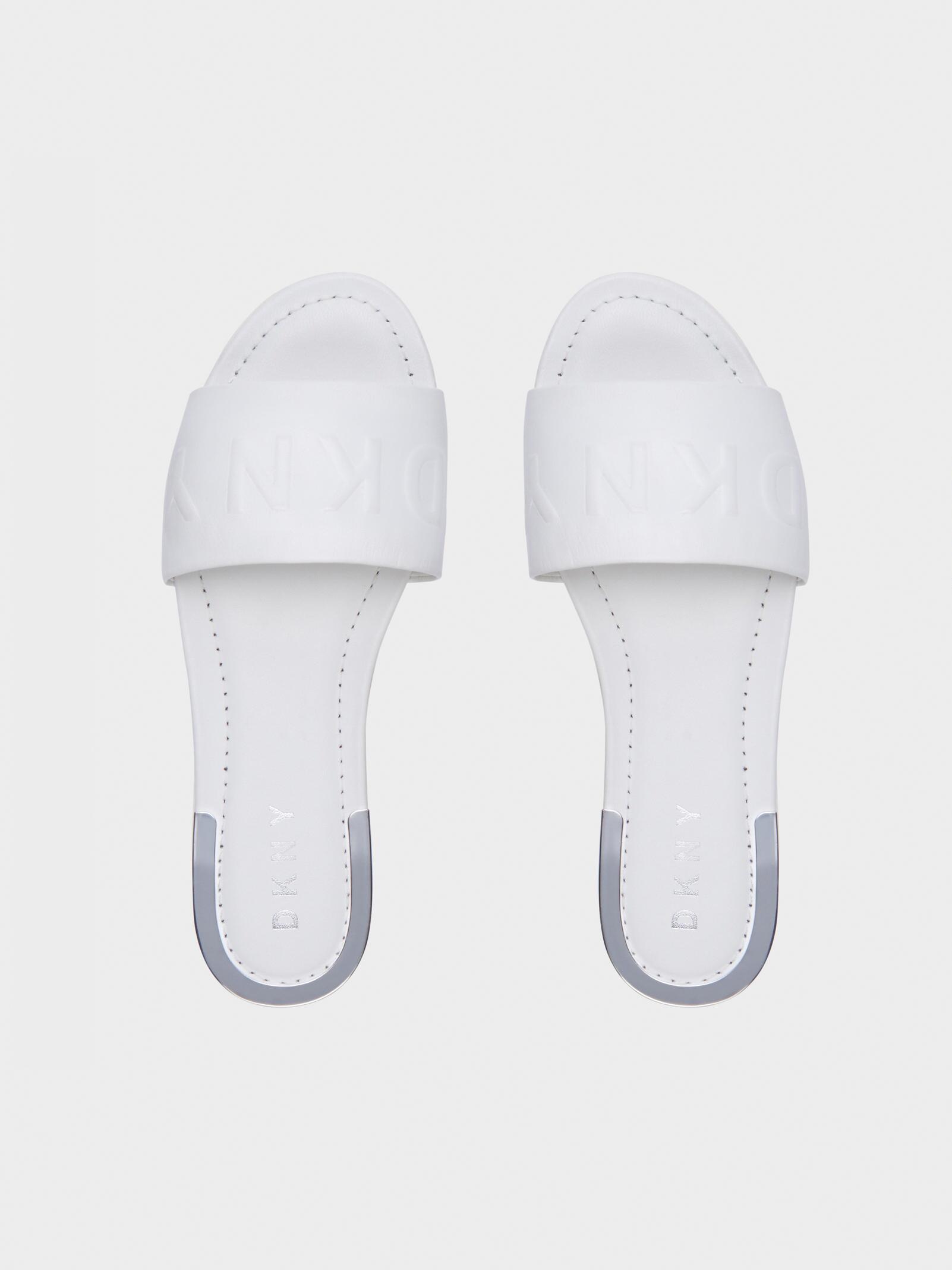 dkny white sandals