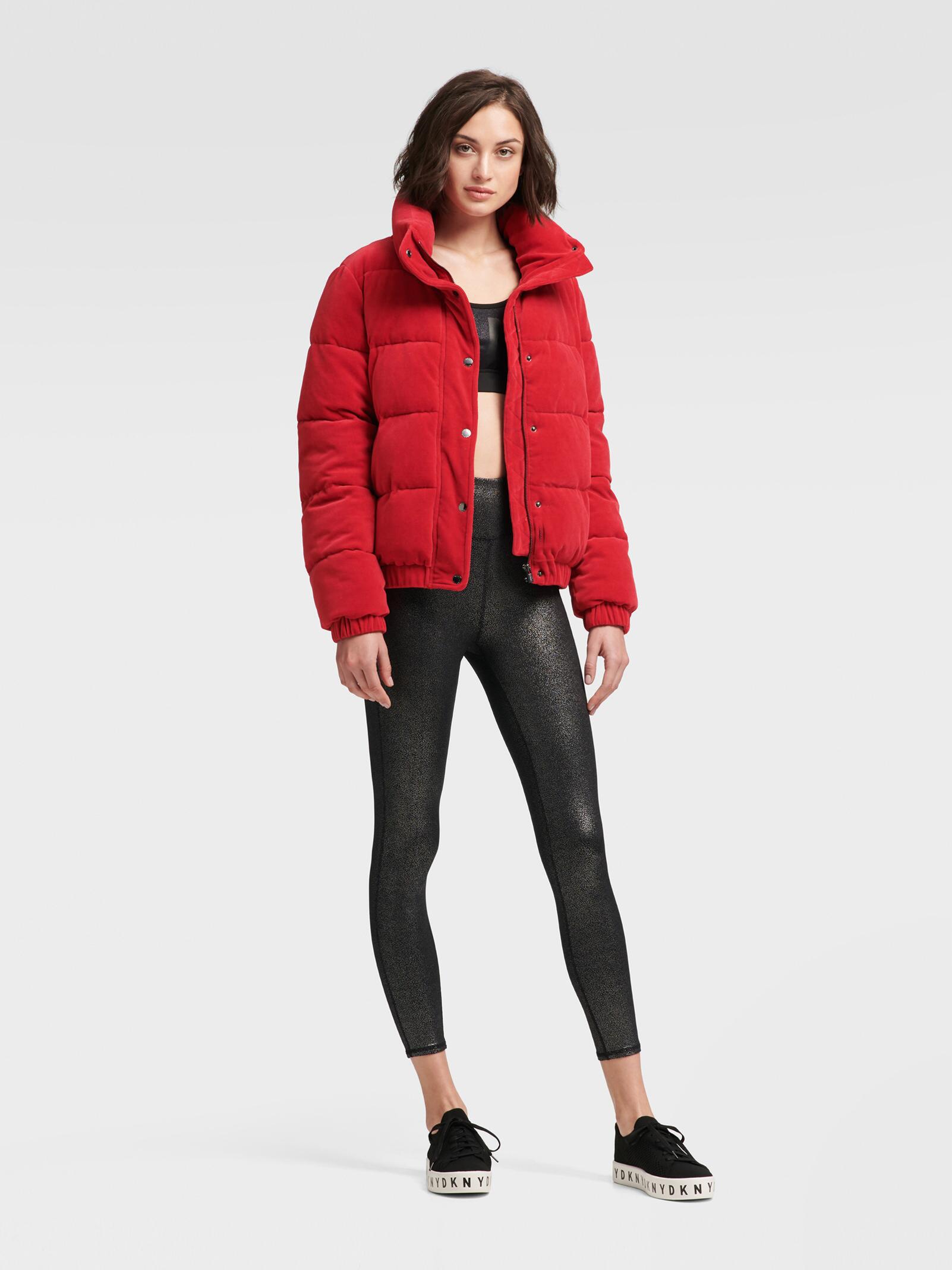 red dkny coat