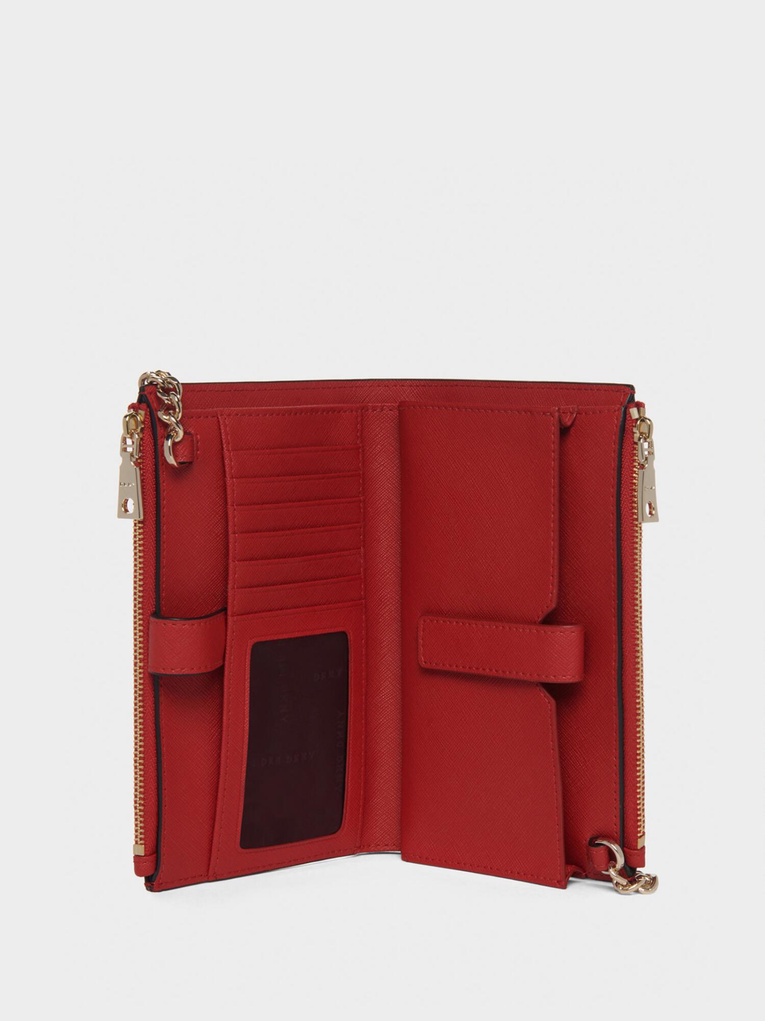 dkny wallet red