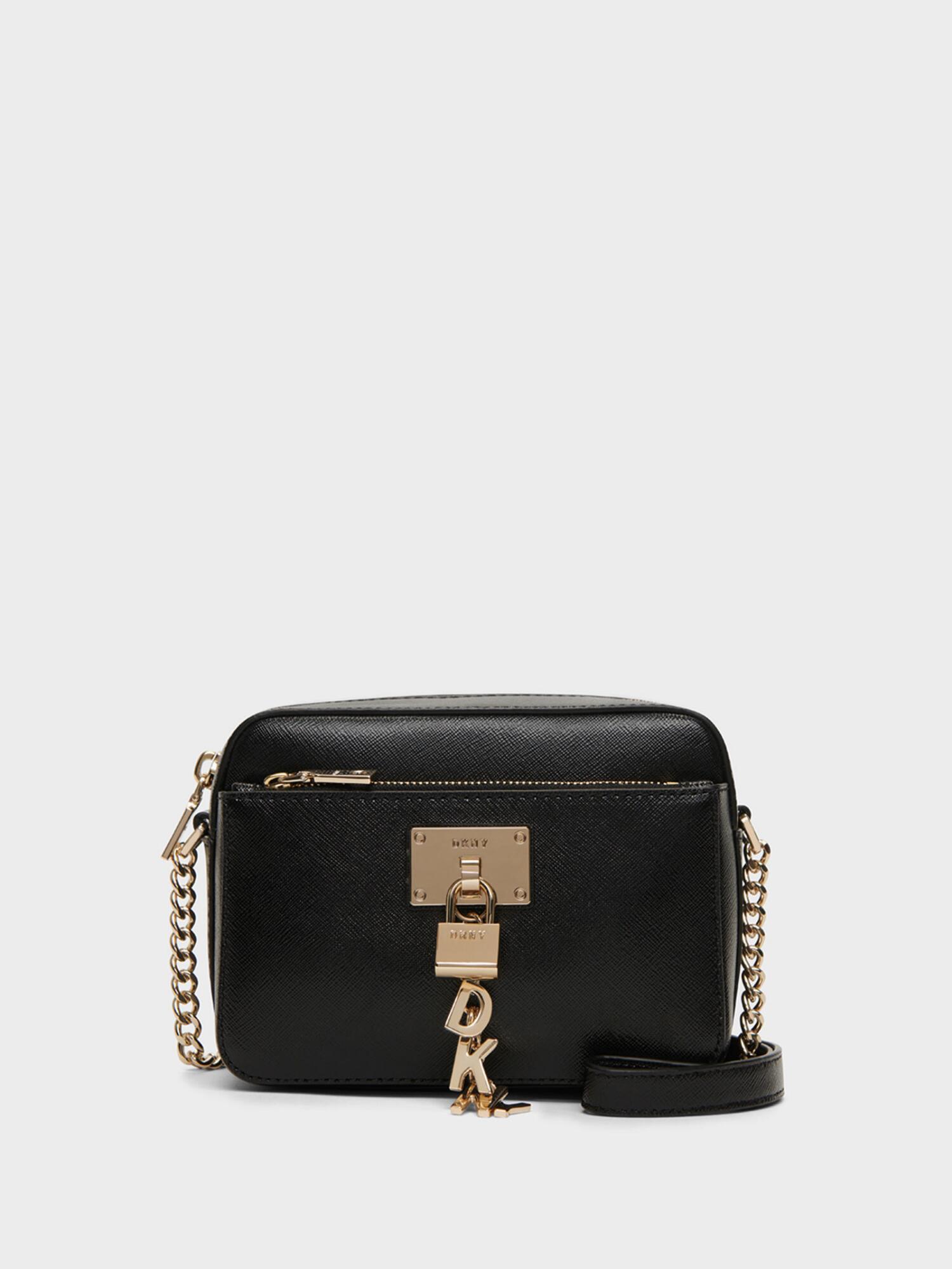 DKNY Elissa Topzip Crossbody Bag in Black/Gold (Black) Lyst