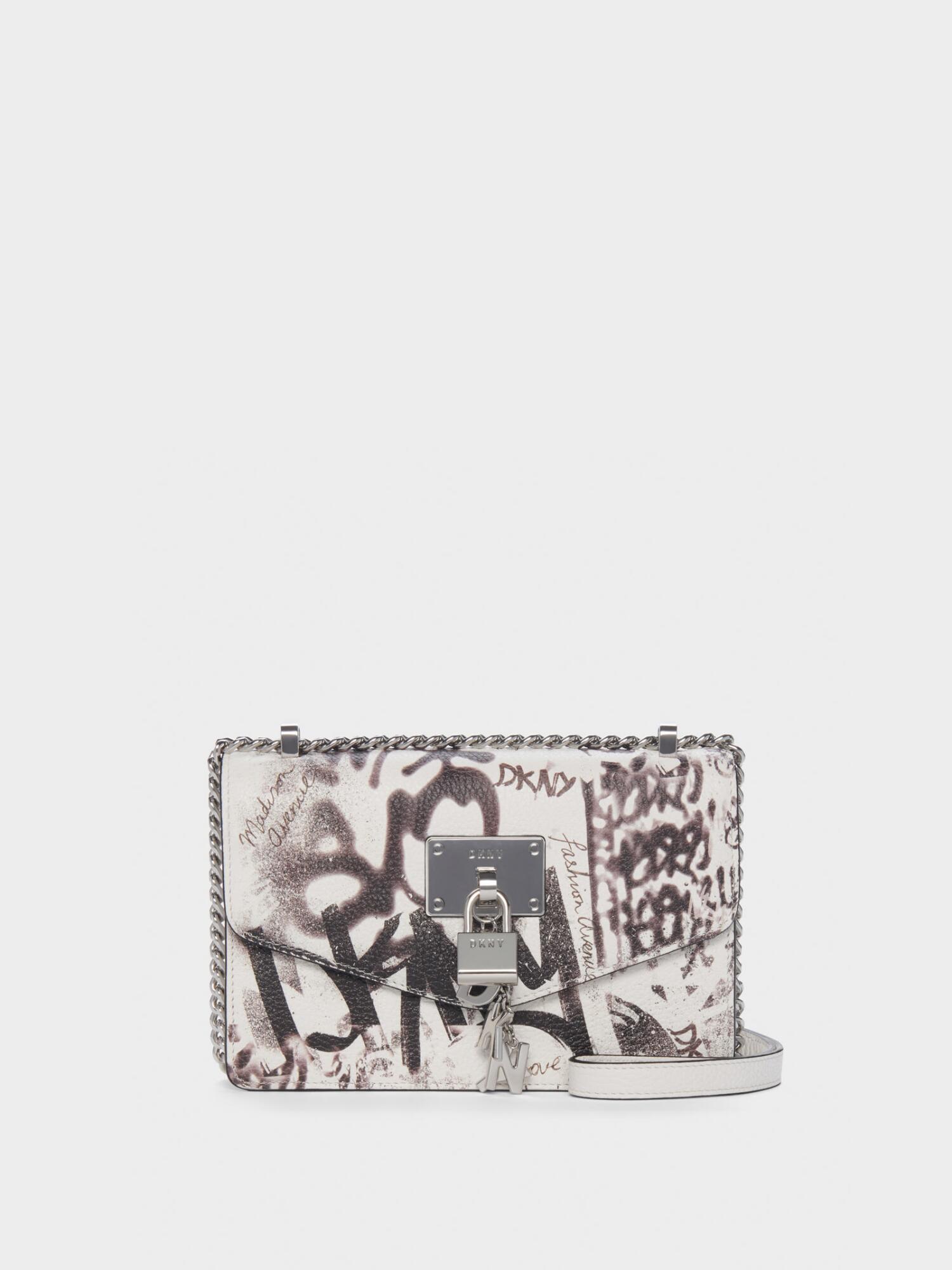 DKNY Elissa Small Graffiti Shoulder Bag in White Combo (White) Lyst