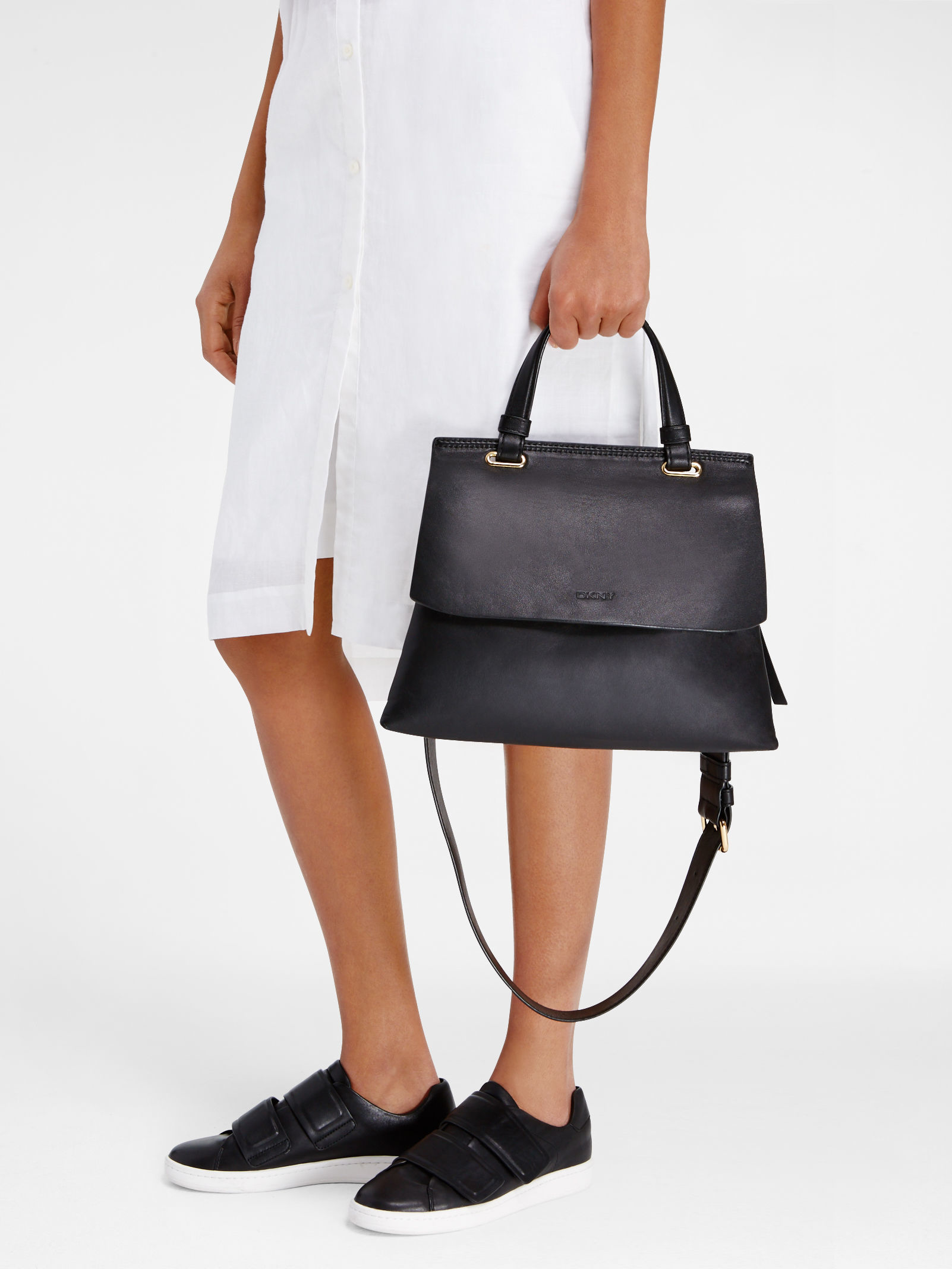 Dkny Double Gusset Bag in Black Lyst