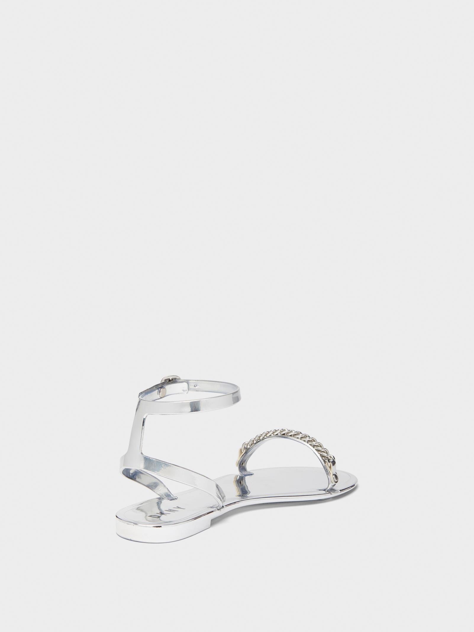 dkny silver sandals