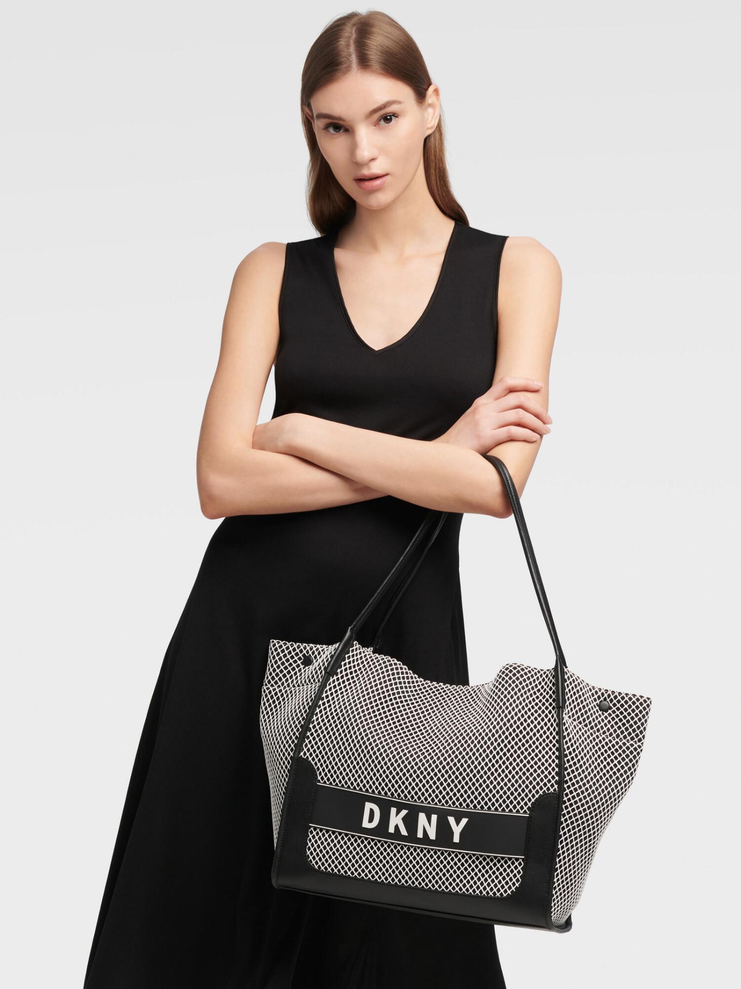 dkny ebony mesh tote
