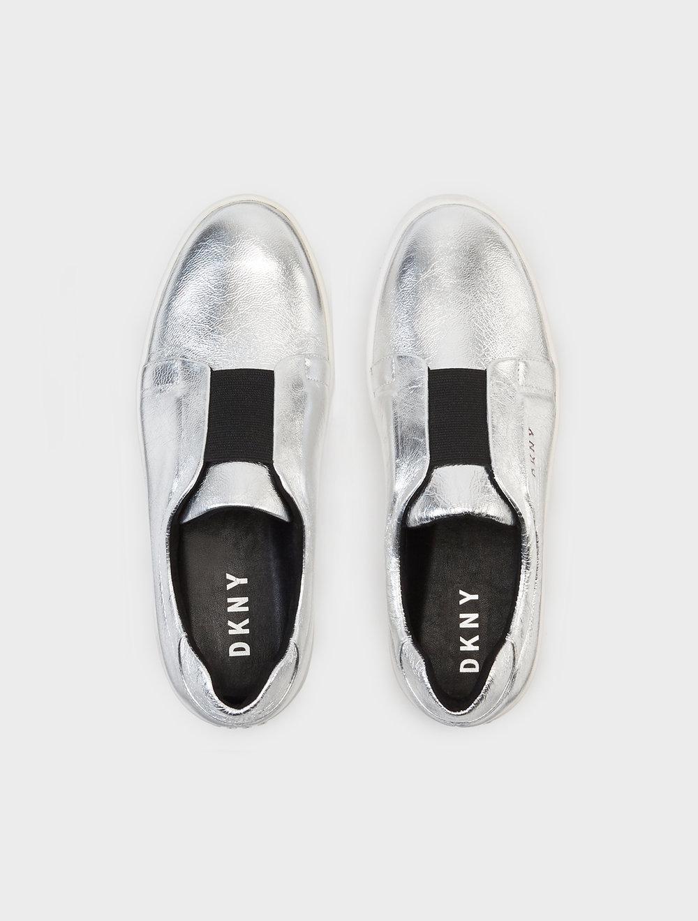 dkny silver sneakers