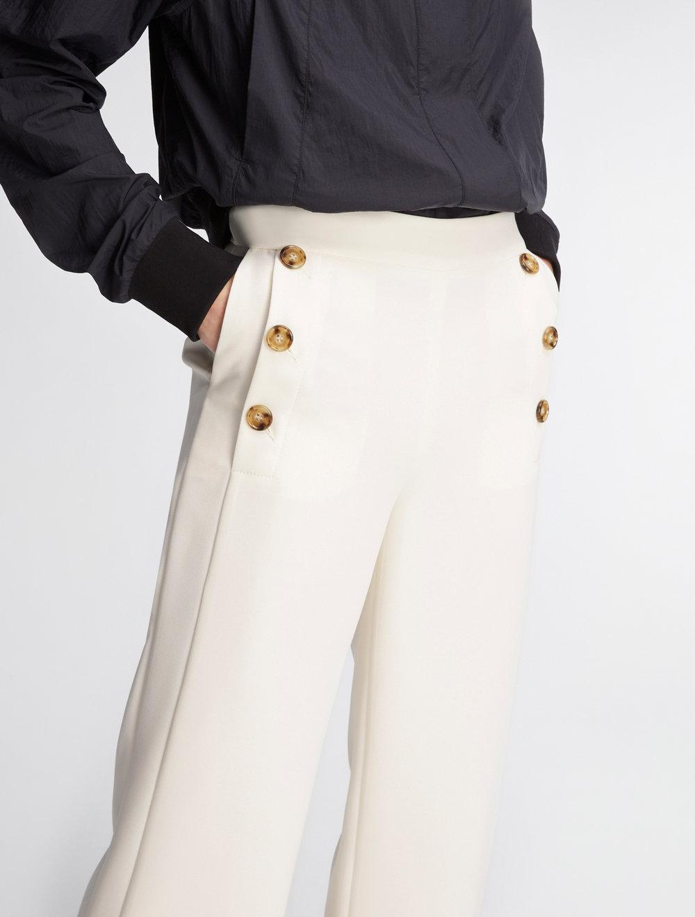 DKNY High Waisted Sailor Pant in White - Lyst