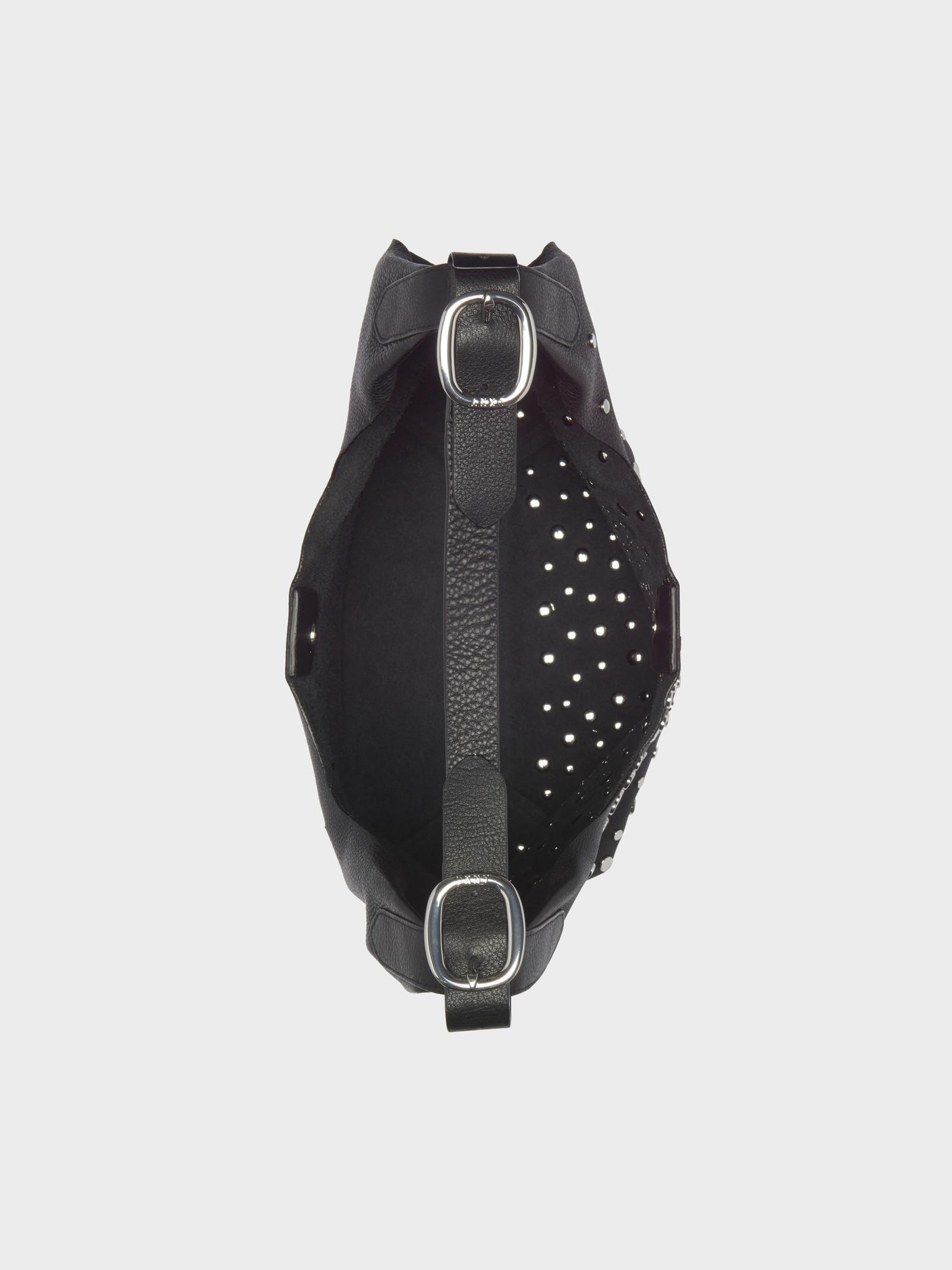 dkny wes studded leather hobo