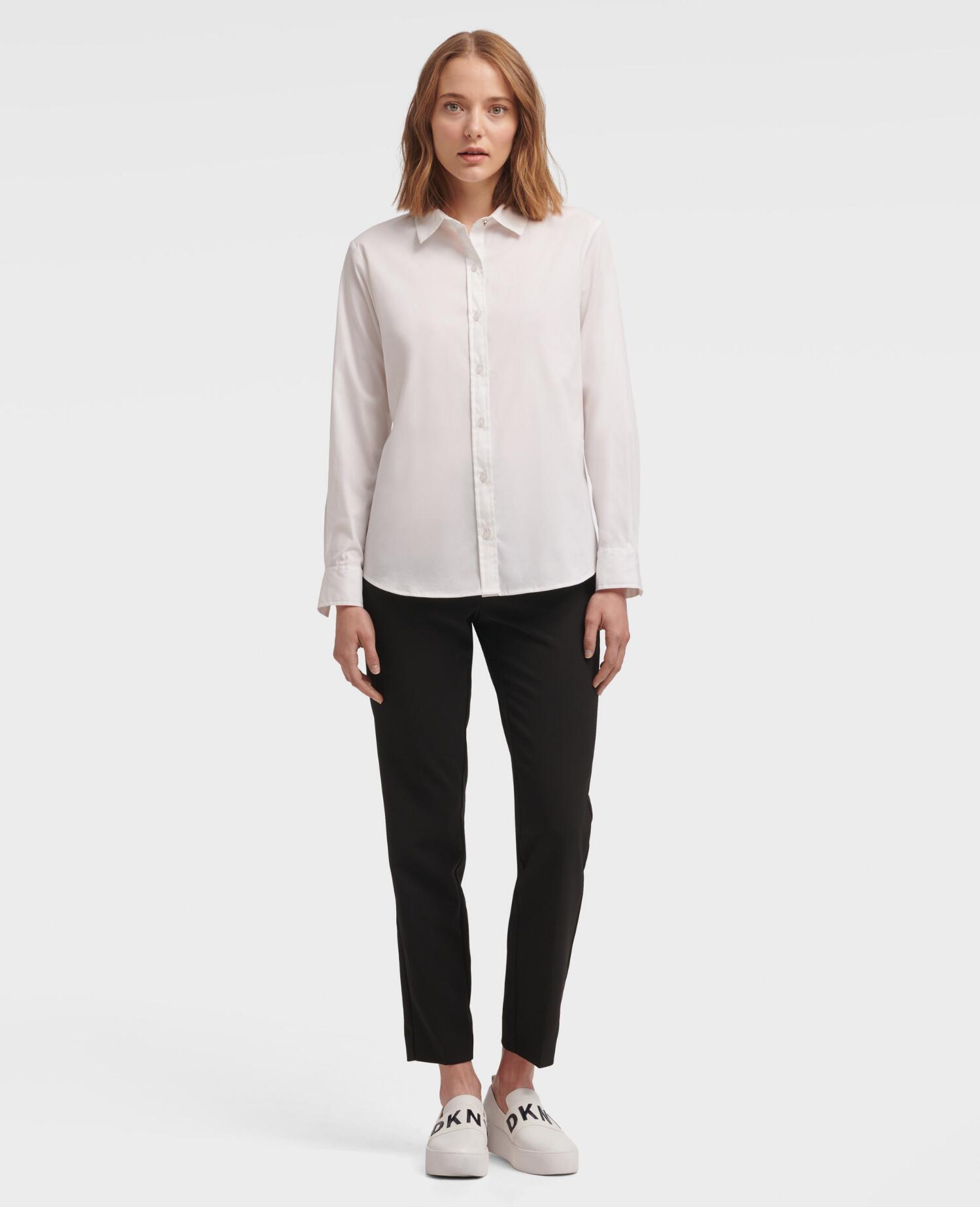 DKNY Oxford Buttonup Shirt in White Lyst