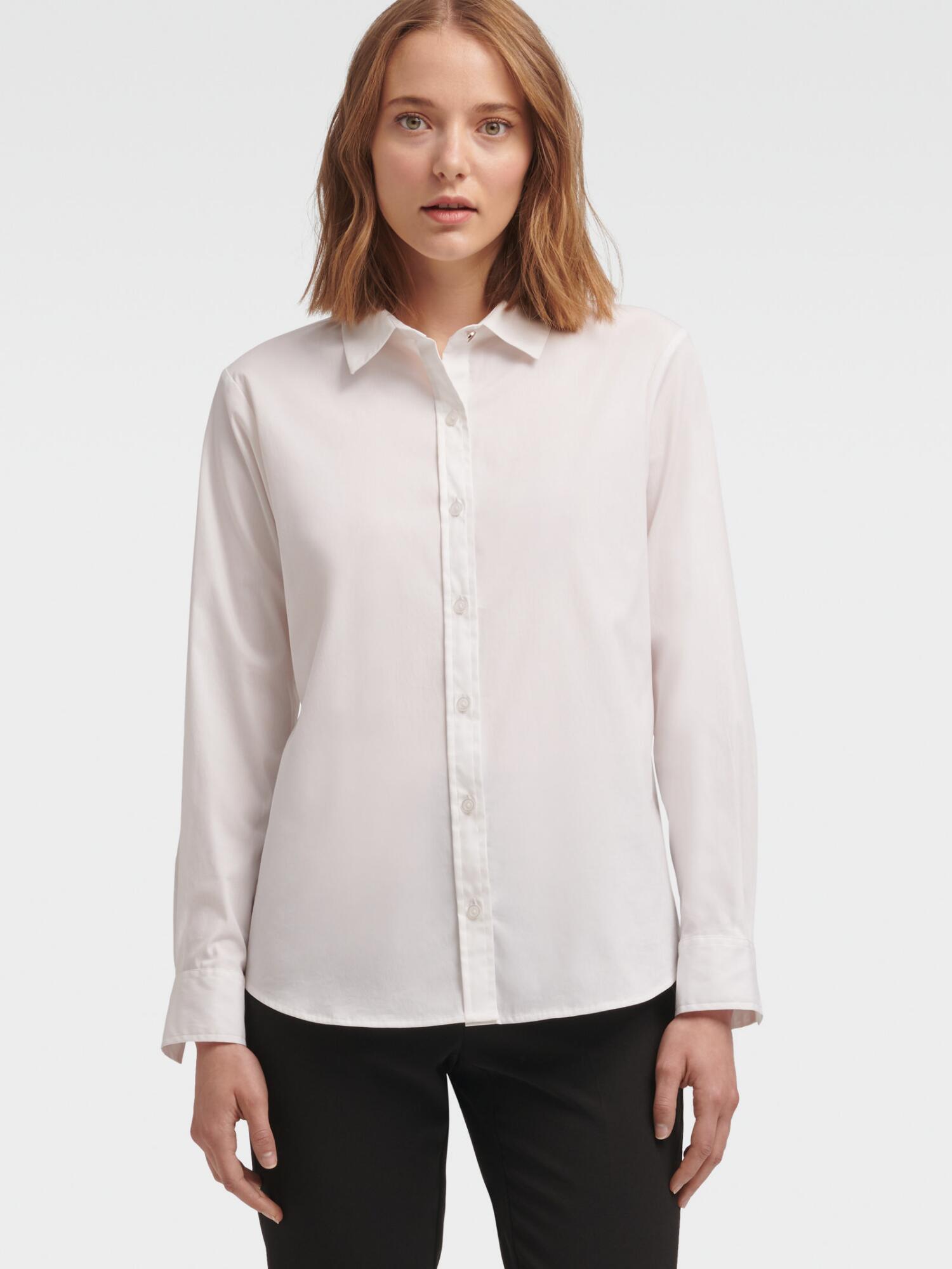 DKNY Oxford Button-up Shirt in White - Lyst
