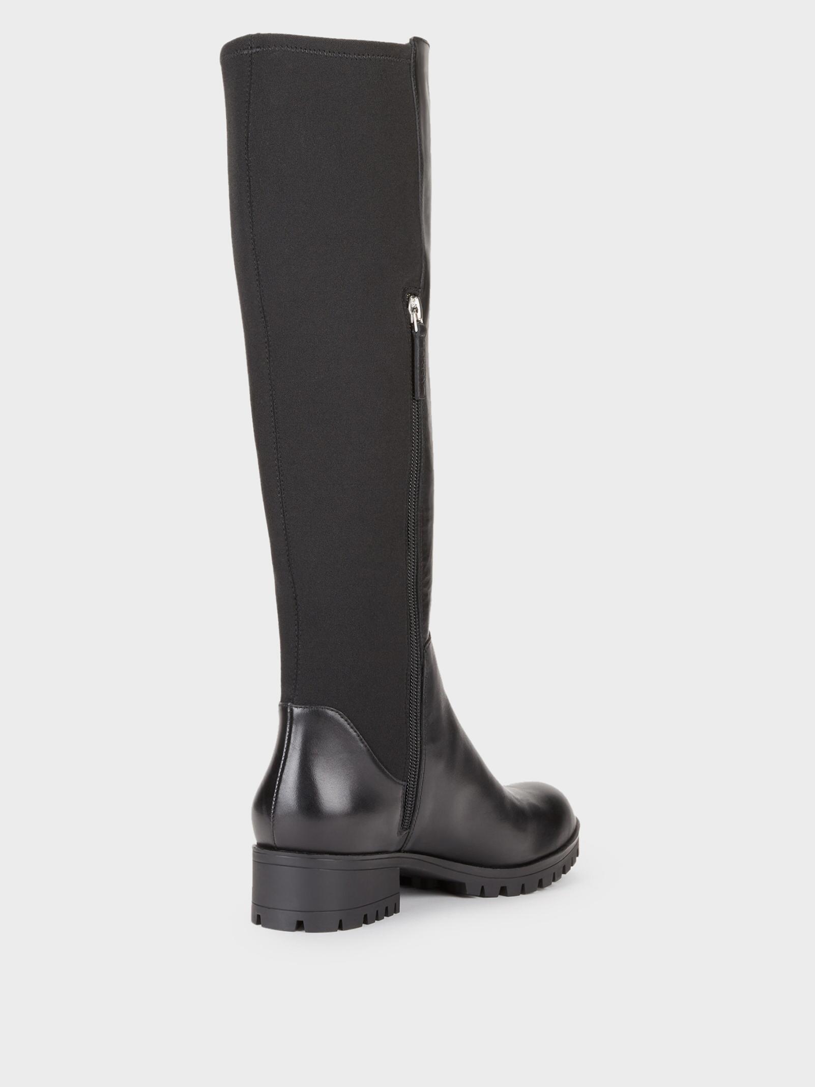 DKNY Merona Waterproof Leather Knee High Boot in Black - Lyst