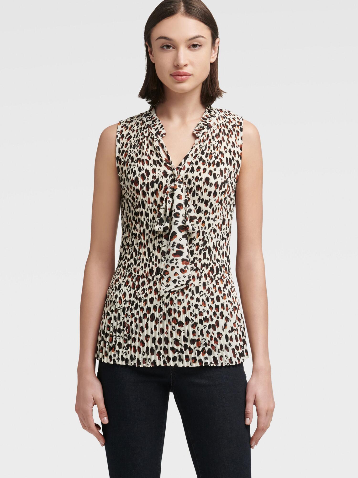 dkny leopard print top
