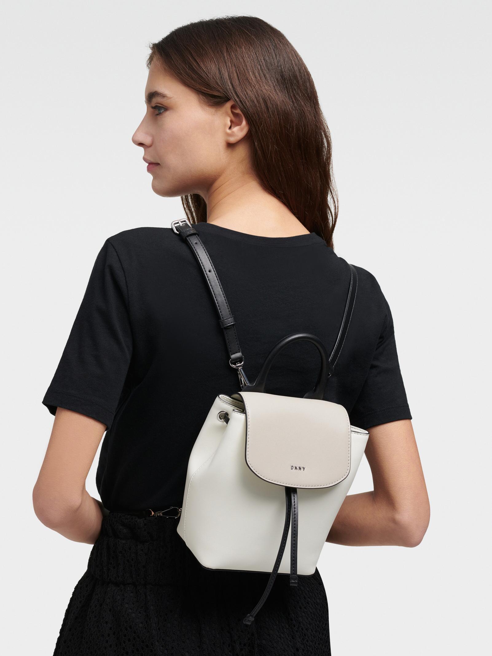 dkny lex leather backpack