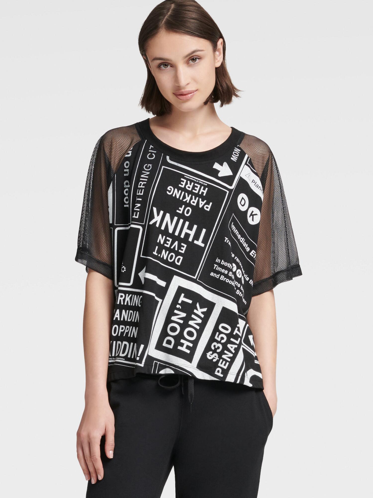 dkny mesh top