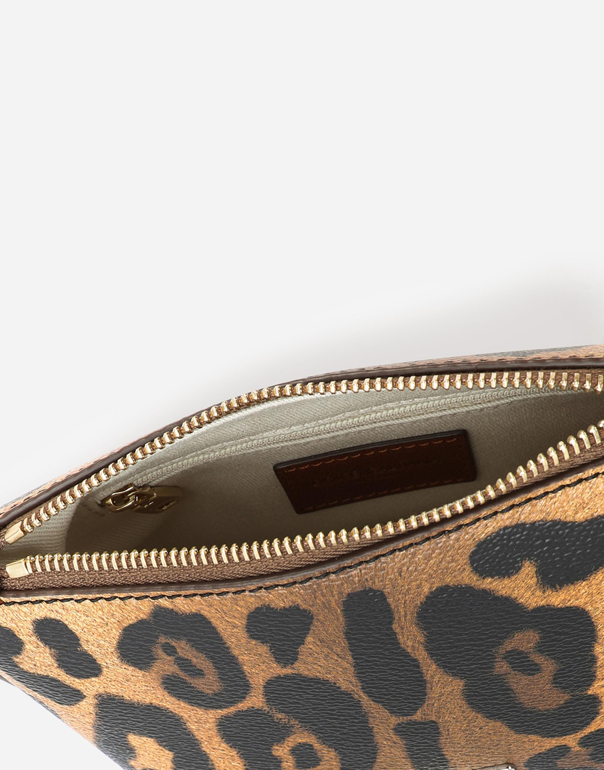 Medium travel bag in leopard-print Crespo with branded plate in Multicolor