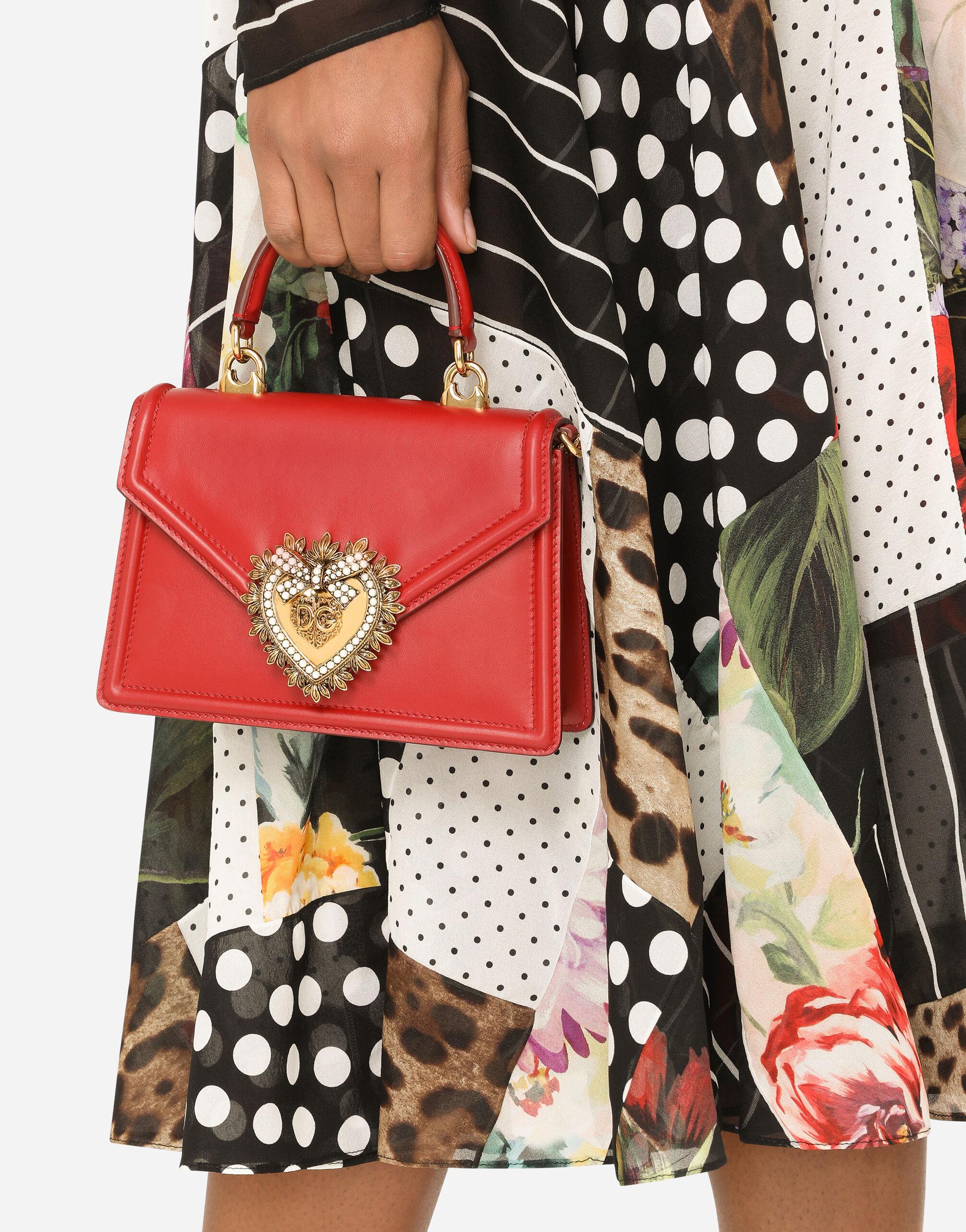 Dolce & Gabbana Leather Medium Devotion Bag in Red - Save 21 