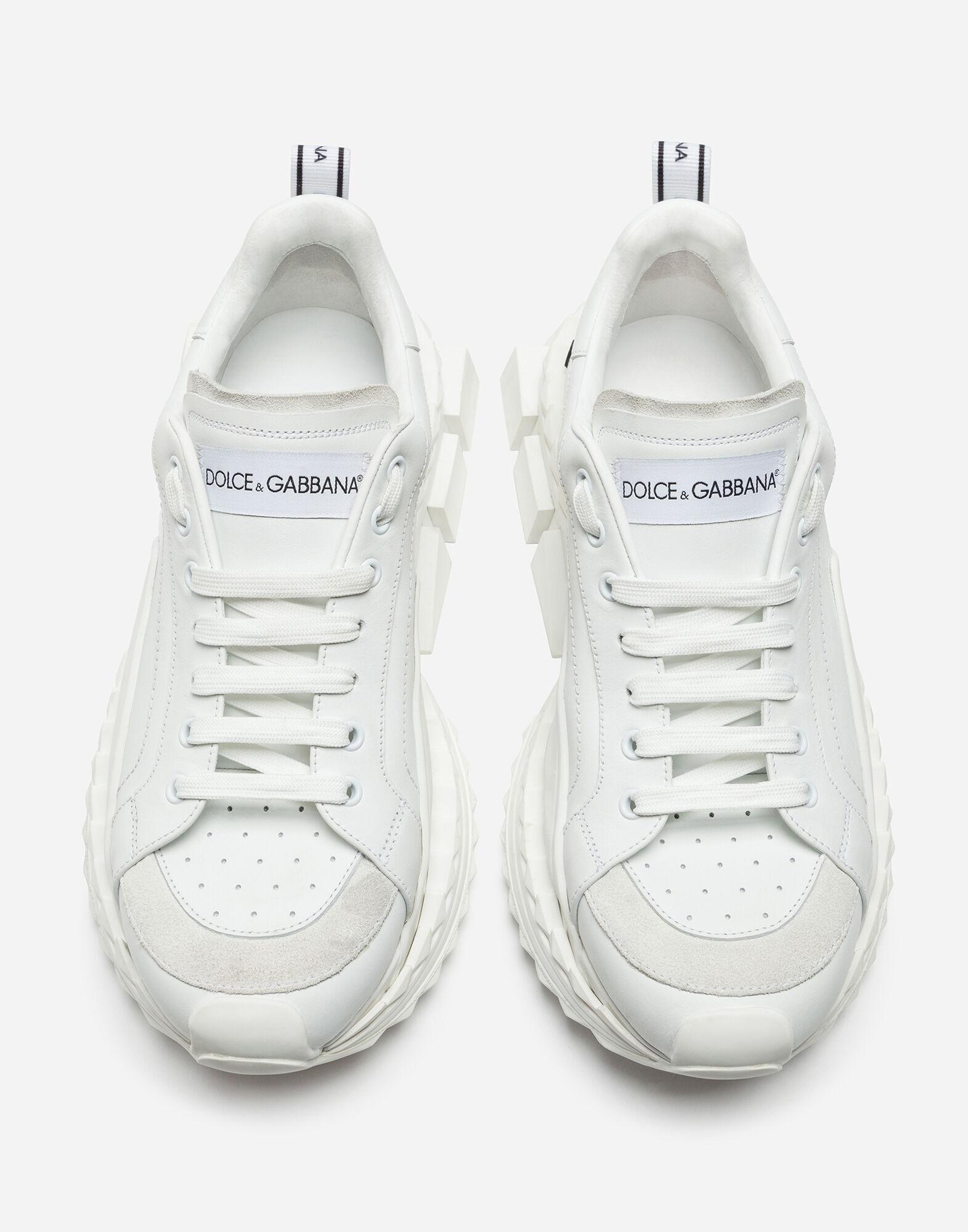 Dolce & Gabbana Leather Mixed-material Super Queen Sneakers in White ...