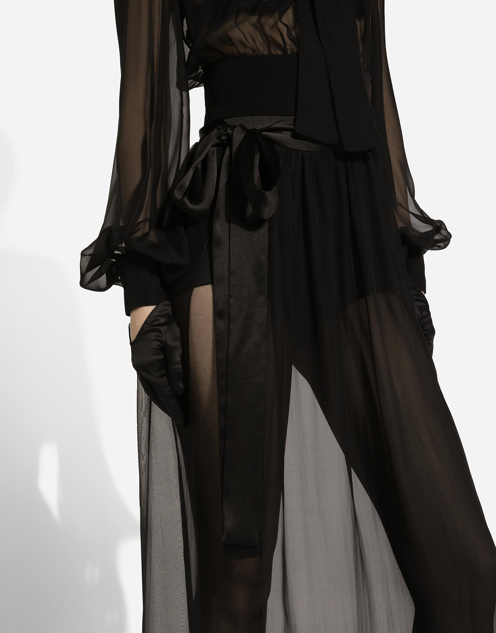 Jupe Maxi Dolce & Gabbana 100% Soie Noire - Vintage Taille S - Très Bon état