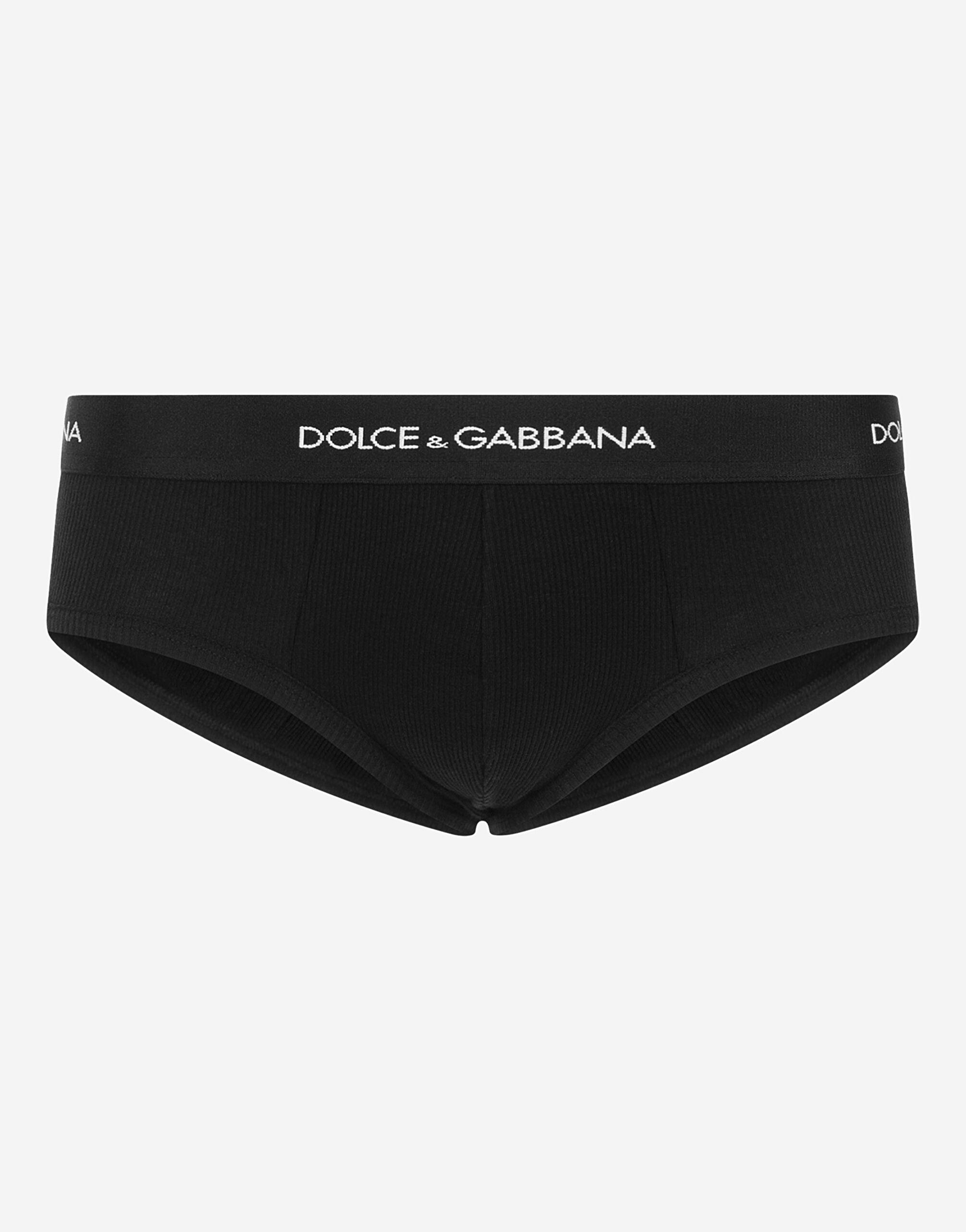 White Dolce & Gabbana Signature Crowns Waistband Men's Brando Brief