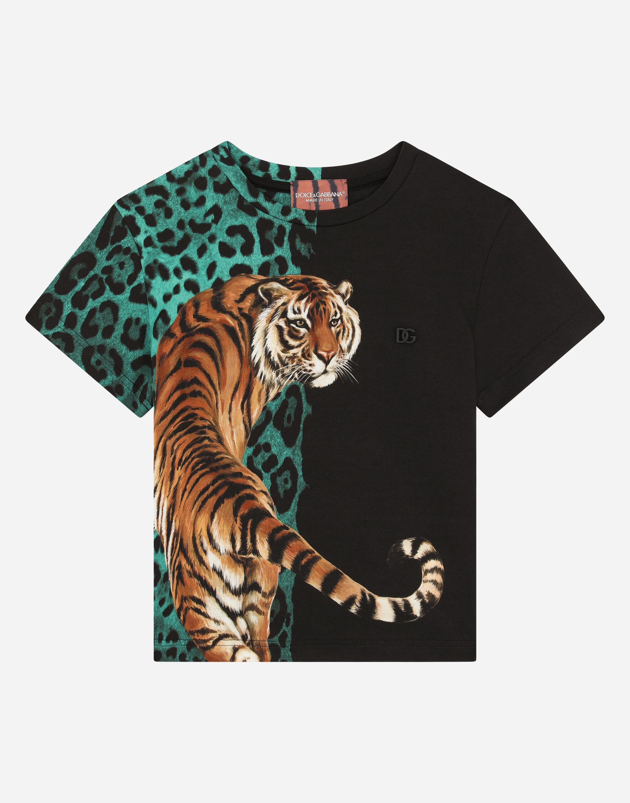 Dolce & Gabbana Jersey T-shirt With Tiger Print for Men