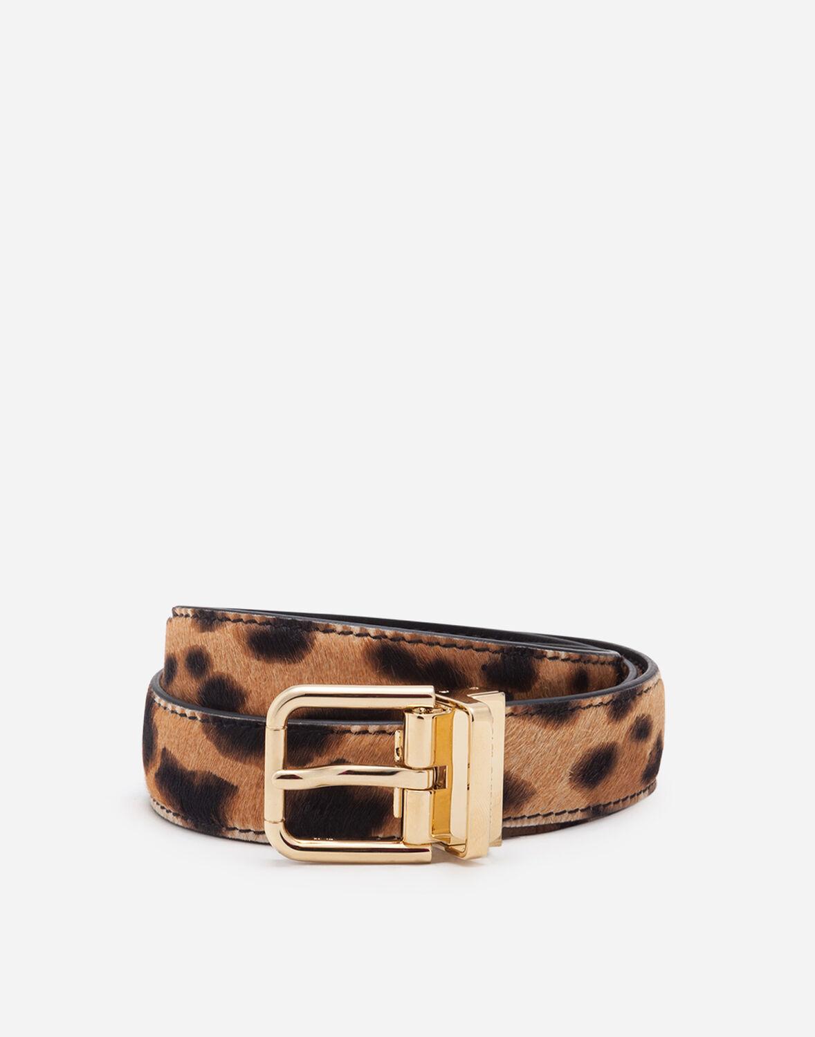 Dolce & Gabbana Leopard Print Belt In Pony-style Calfskin in Animal ...