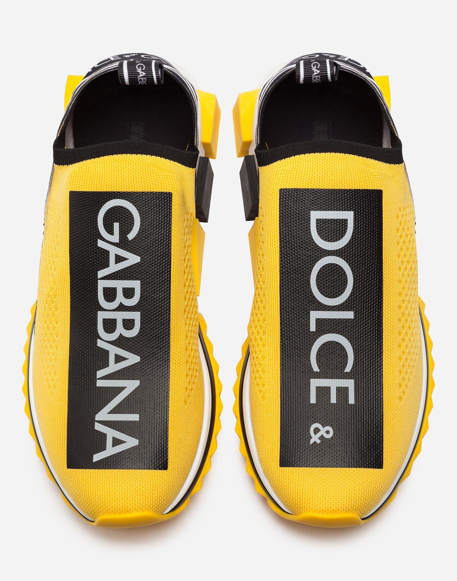 Dolce & Gabbana Branded Sorrento Sneakers in Yellow for Men - Lyst