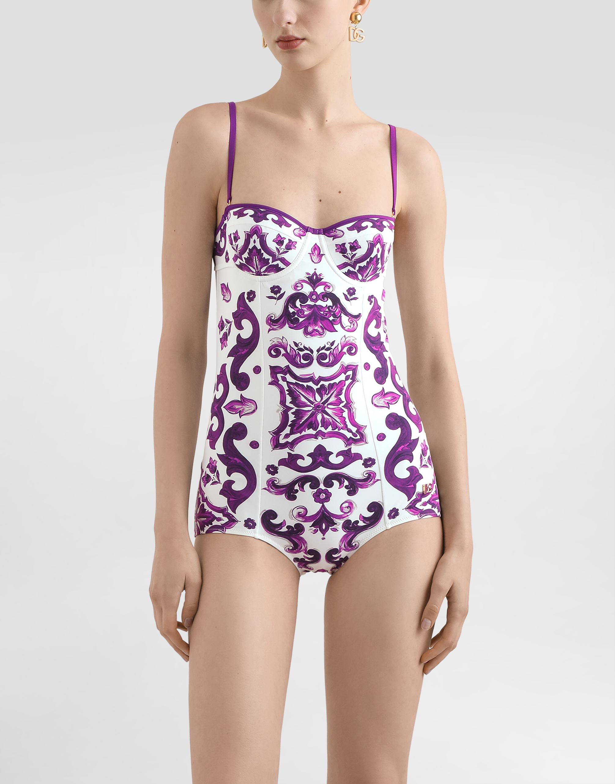 【Dolce & Gabbana】ワンピースレース水着 Dolce & Gabbana Racing ワンピース水着 | レッド | FARFETCH JP