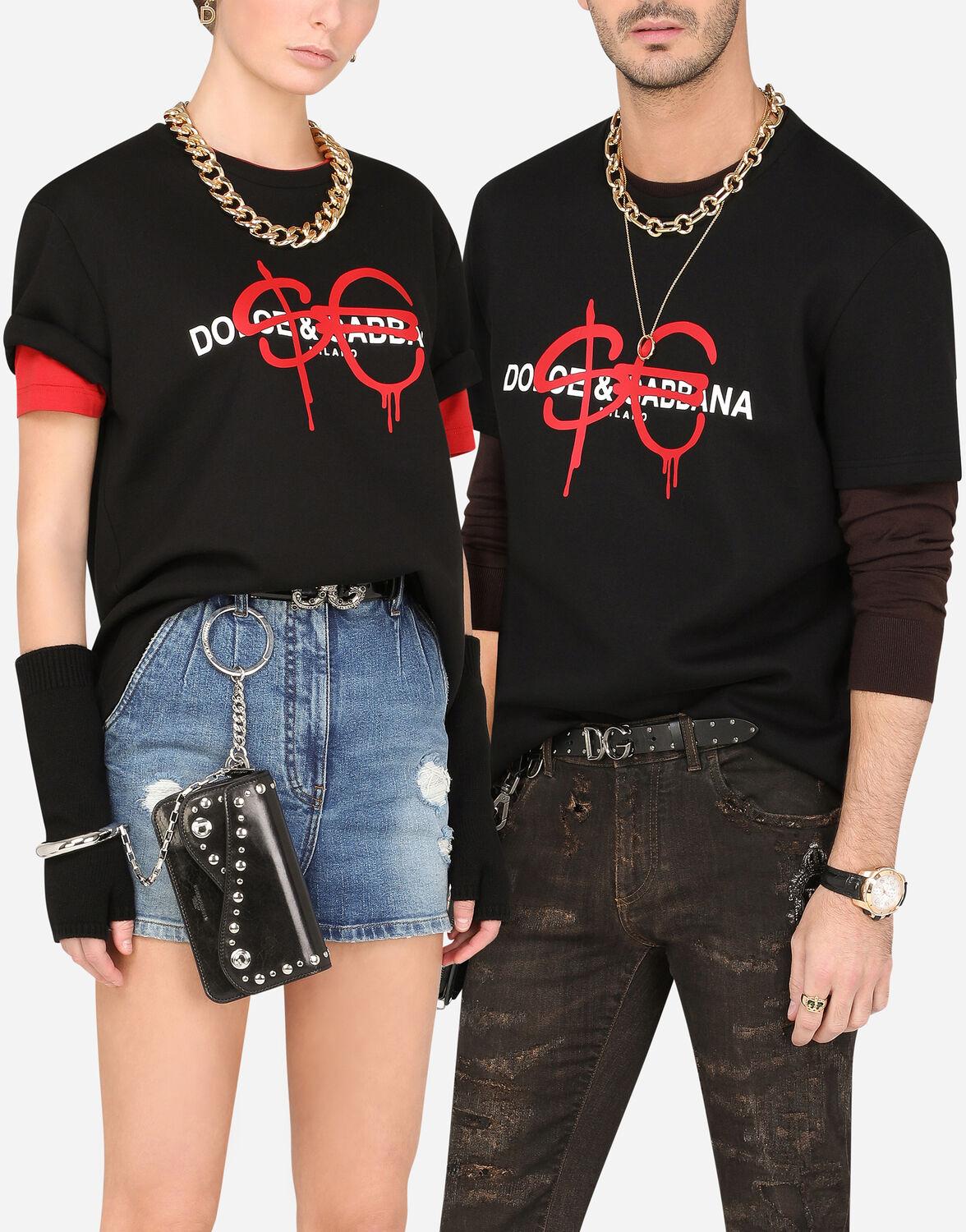 Dolce & Gabbana Cotton Sfera Ebbasta X Dolce&gabbana T-shirt in 