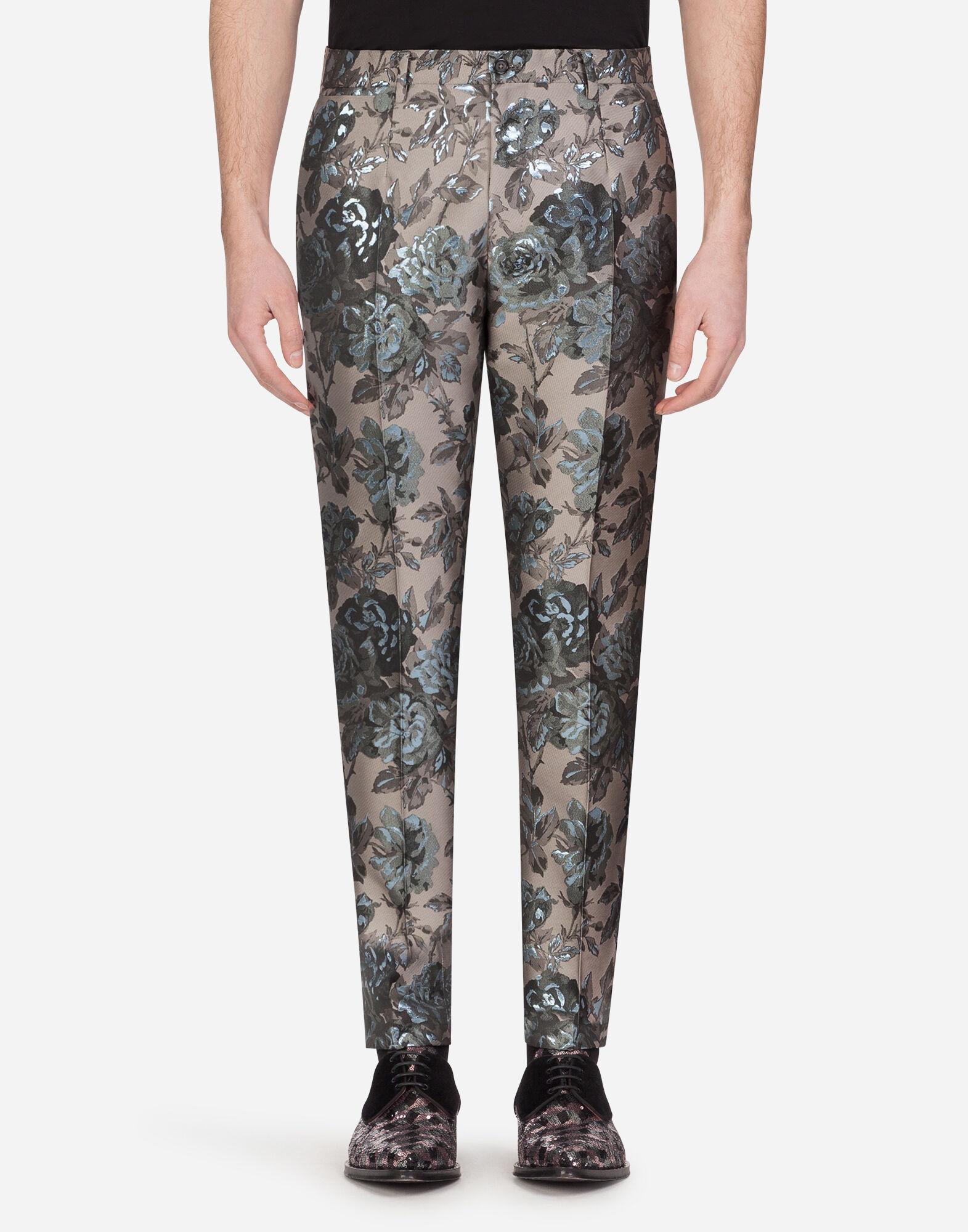 Dolce & Gabbana Synthetic Floral Jacquard Pants for Men Lyst