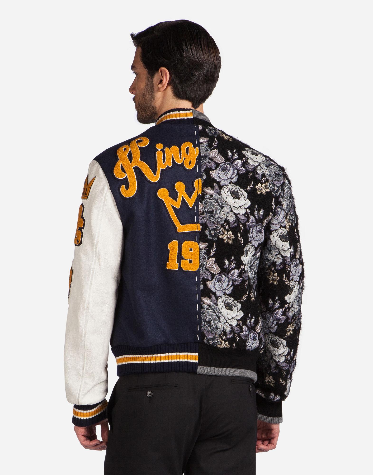 Dolce & Gabbana Patchwork Bomber Jacket In A Mix Of Materials for Men | Lyst