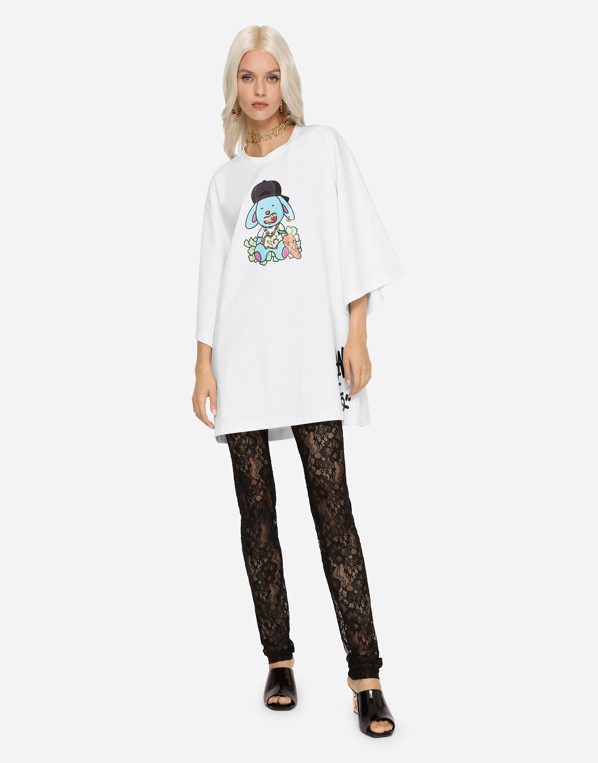 Slacks and Chinos Leggings Dolce & Gabbana Cotton Monogram-pattern leggings in Black Womens Clothing Trousers 