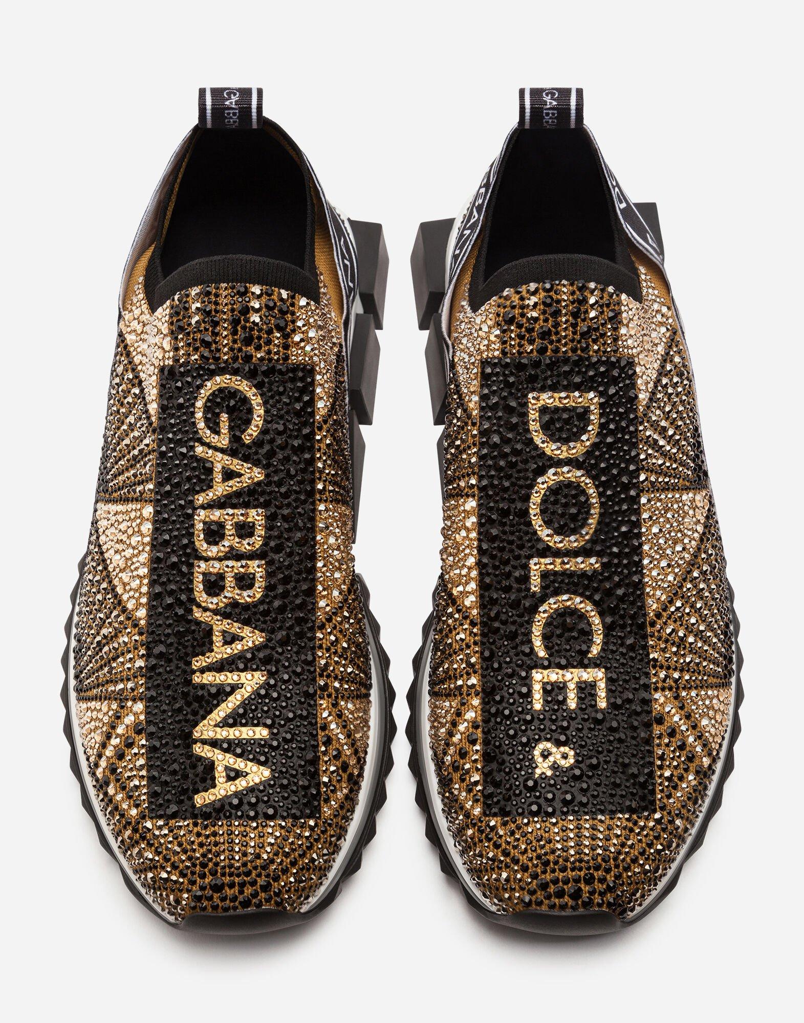 Dolce & Gabbana Synthetic Sorrento Sneakers With Rhinestones for Men - Lyst
