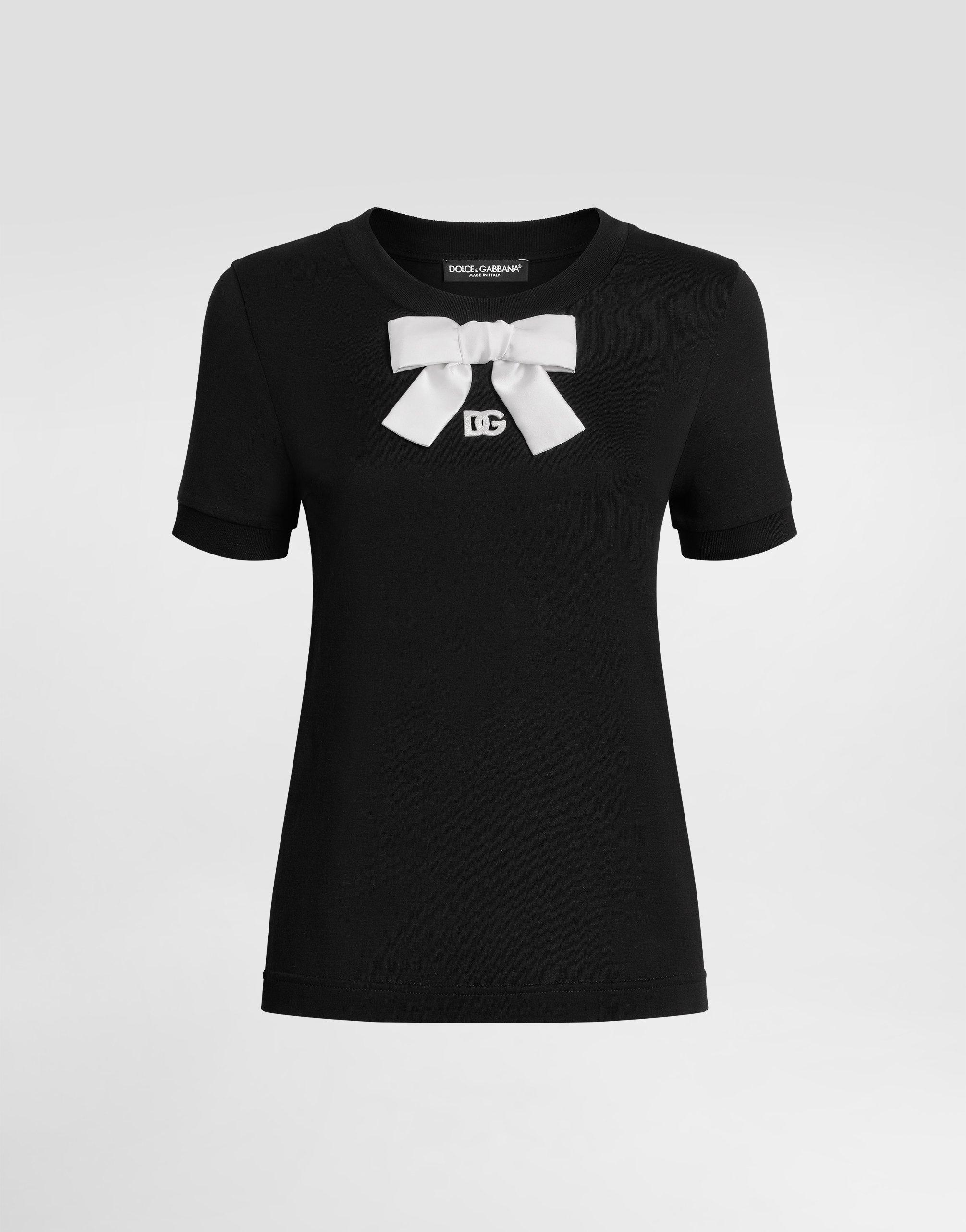 Tシャツ・カットソー Dolce & Gabbana Dolce Gabbana Cotton T-Shirt With Bow Dolce & Gabbana T-shirts for Women | Online Sale up to 44