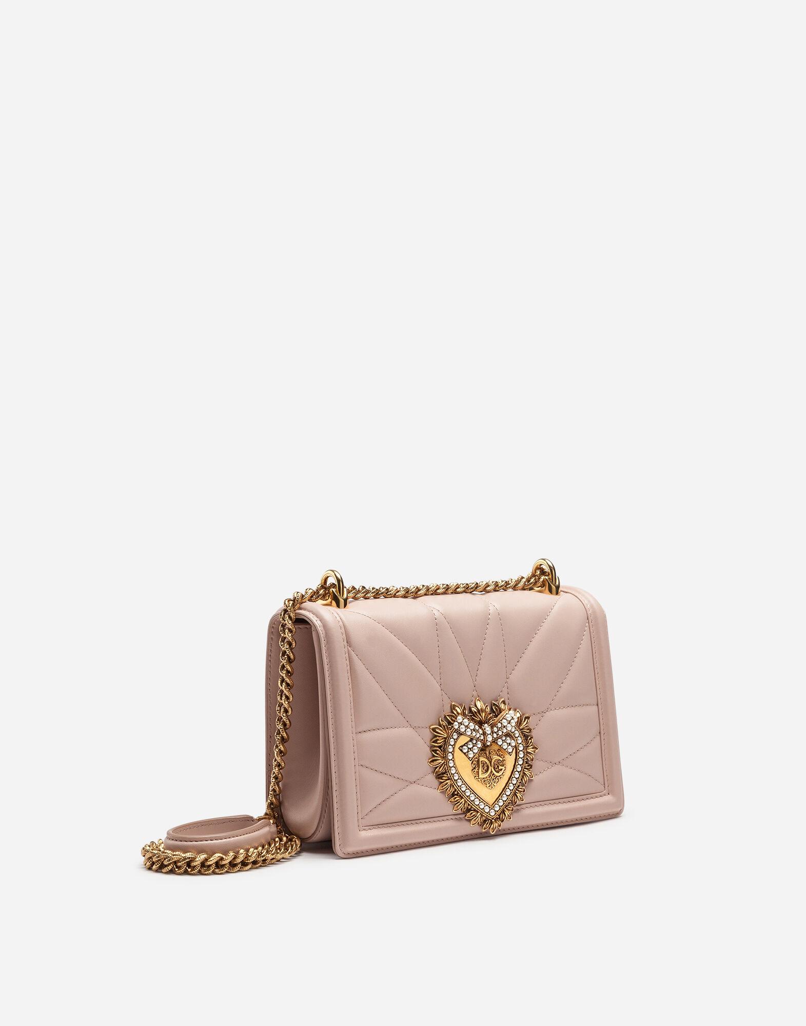 Dolce & Gabbana Leather Medium Devotion Bag in Pale Pink (Pink) - Lyst