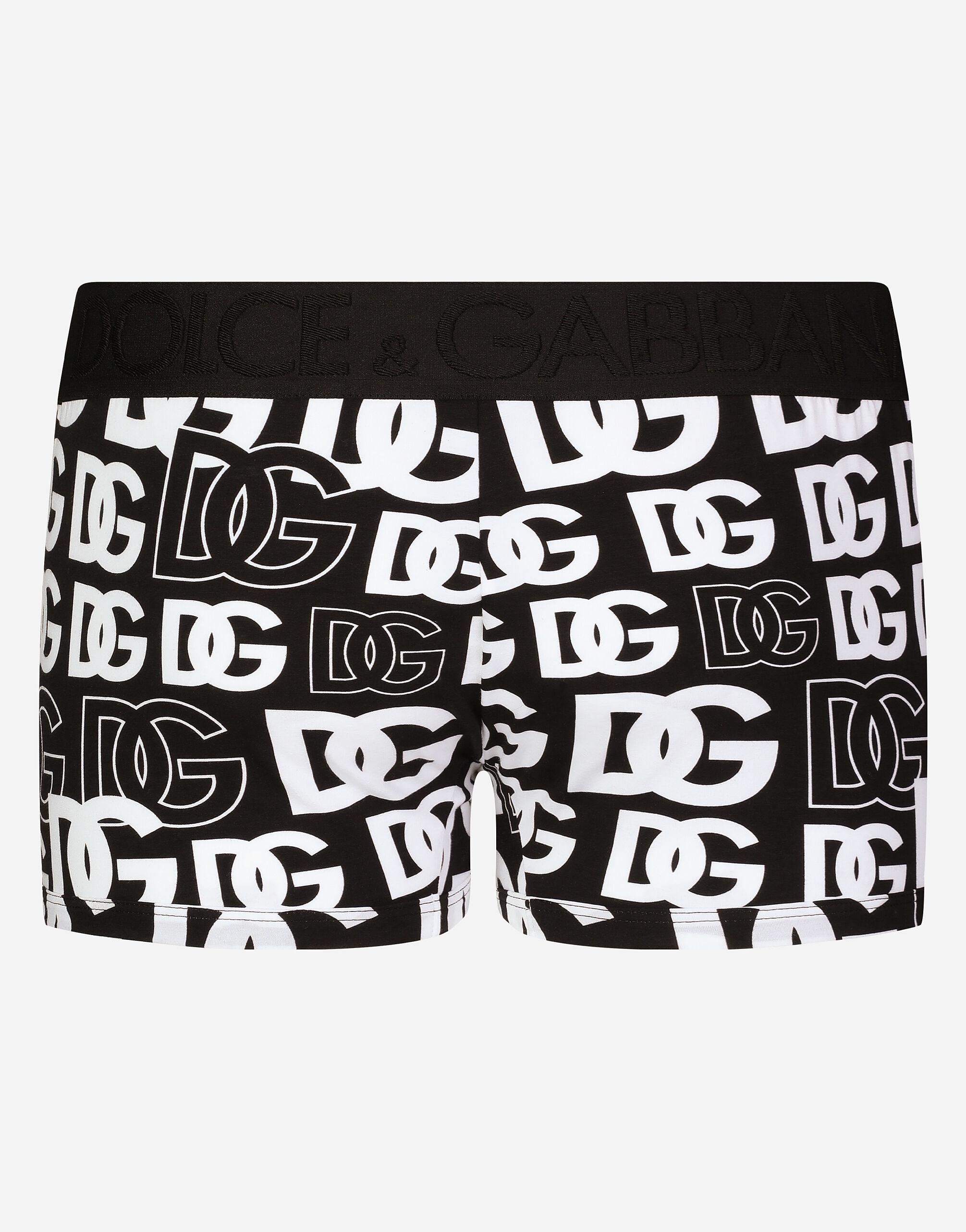 Dolce & Gabbana Two-way Stretch Jersey Boxer Shorts With Dg Logo in Black  for Men | Lyst