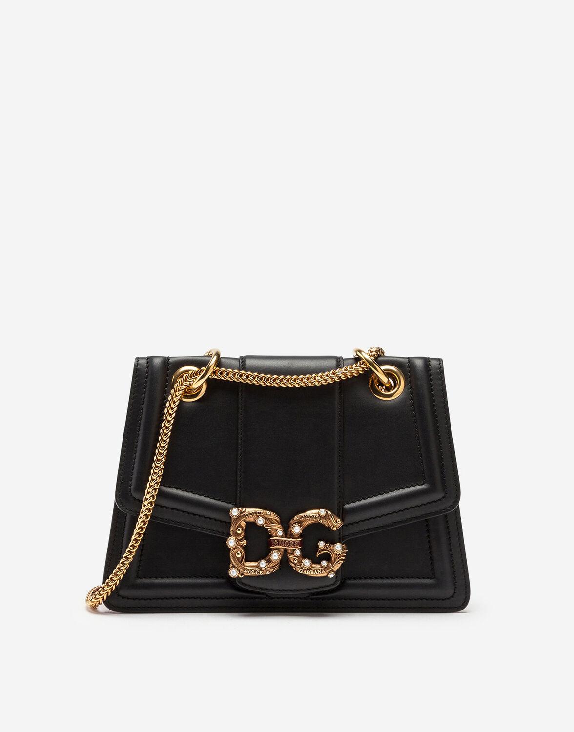 Dolce & Gabbana Small Dg Amore Bag In Calfskin in Black | Lyst