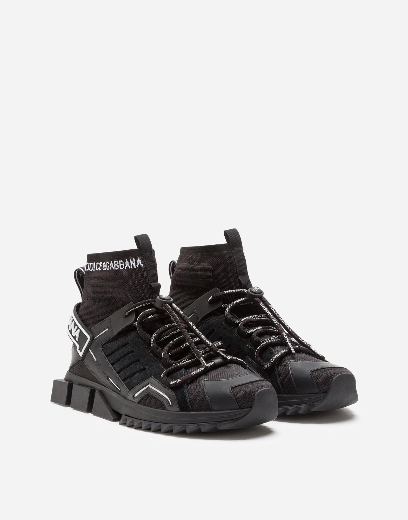 Dolce & Gabbana Leather Sorrento High-top Trekking Sneakers in Black for Men - Lyst