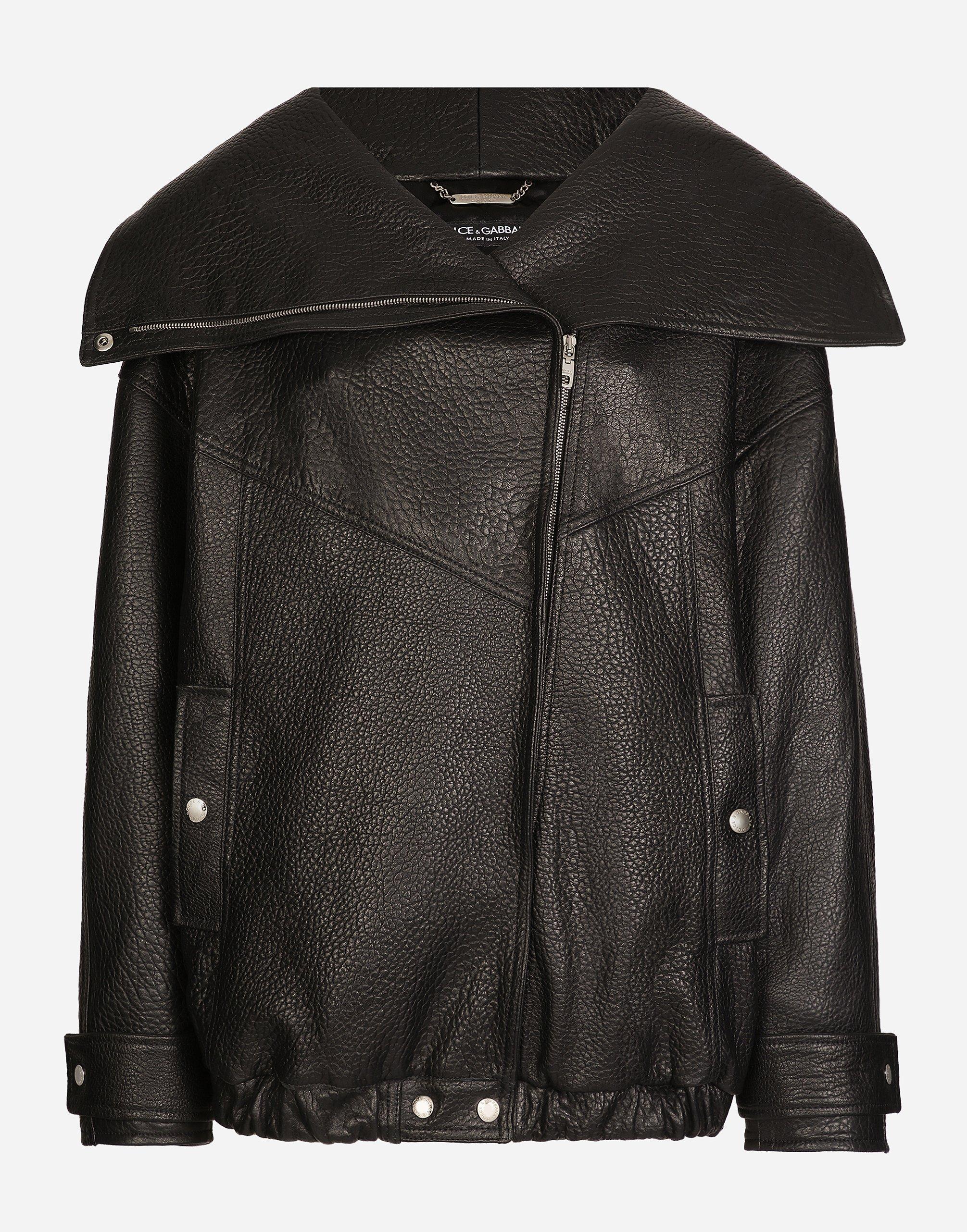 Manteau En Cuir Dolce & Gabbana Femme – Noir – Taille US6/IT42 – Neuf Sans étiquettes