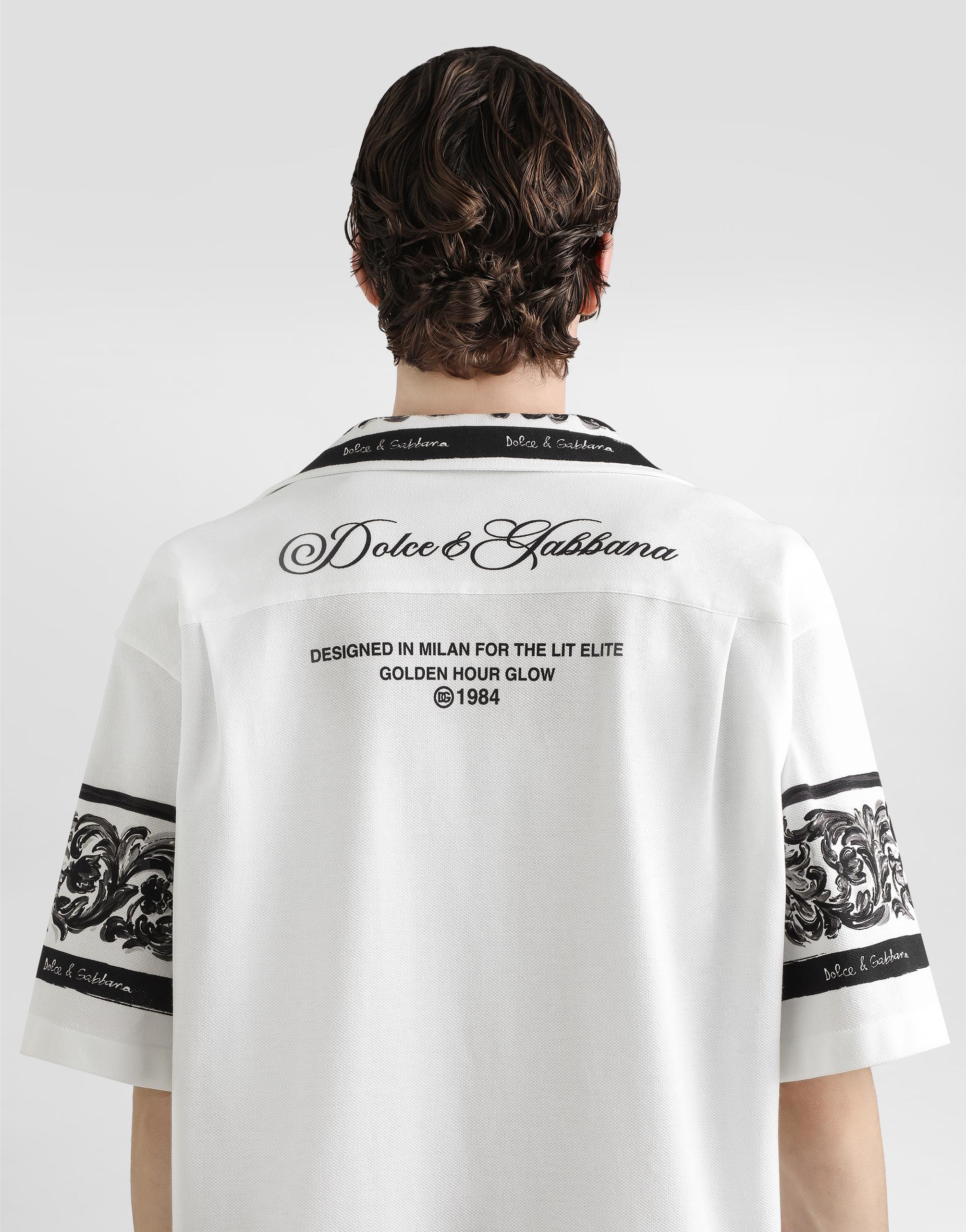 希少✨DOLCE & GABBANA ホワイトバード ピケ ポロTシャツ 50 dolce-gabbana-Multicolor-