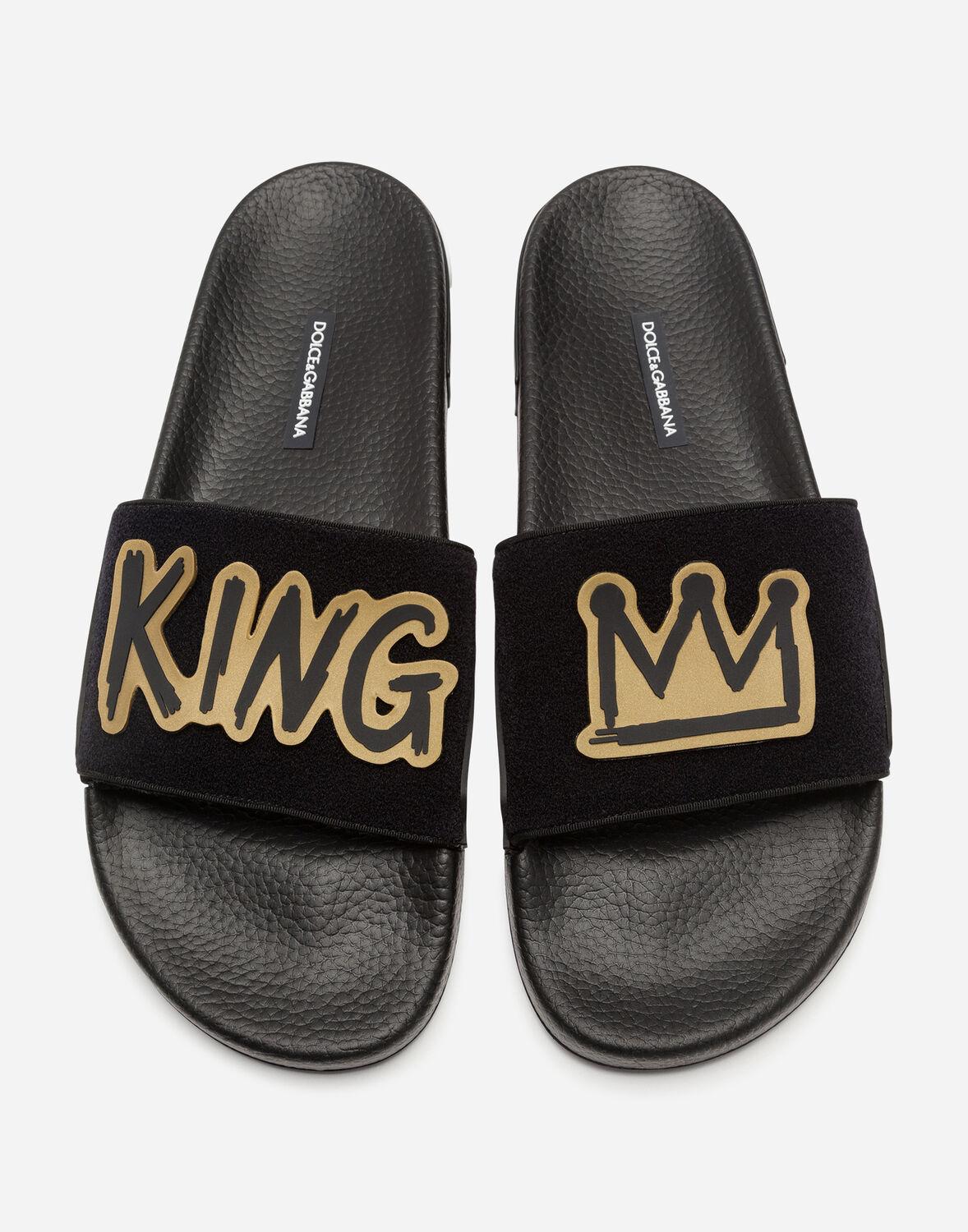 Dolce & Gabbana Slides With Patch in Black for Men | Lyst