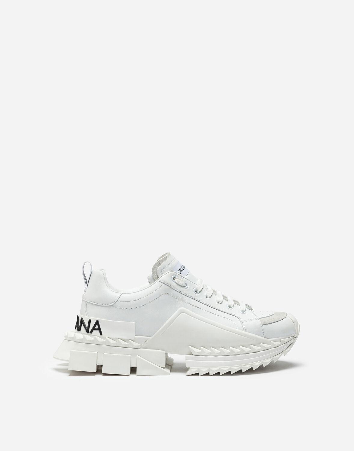 Dolce & Gabbana Leather Super Queen Sneakers In Calfskin in White - Lyst