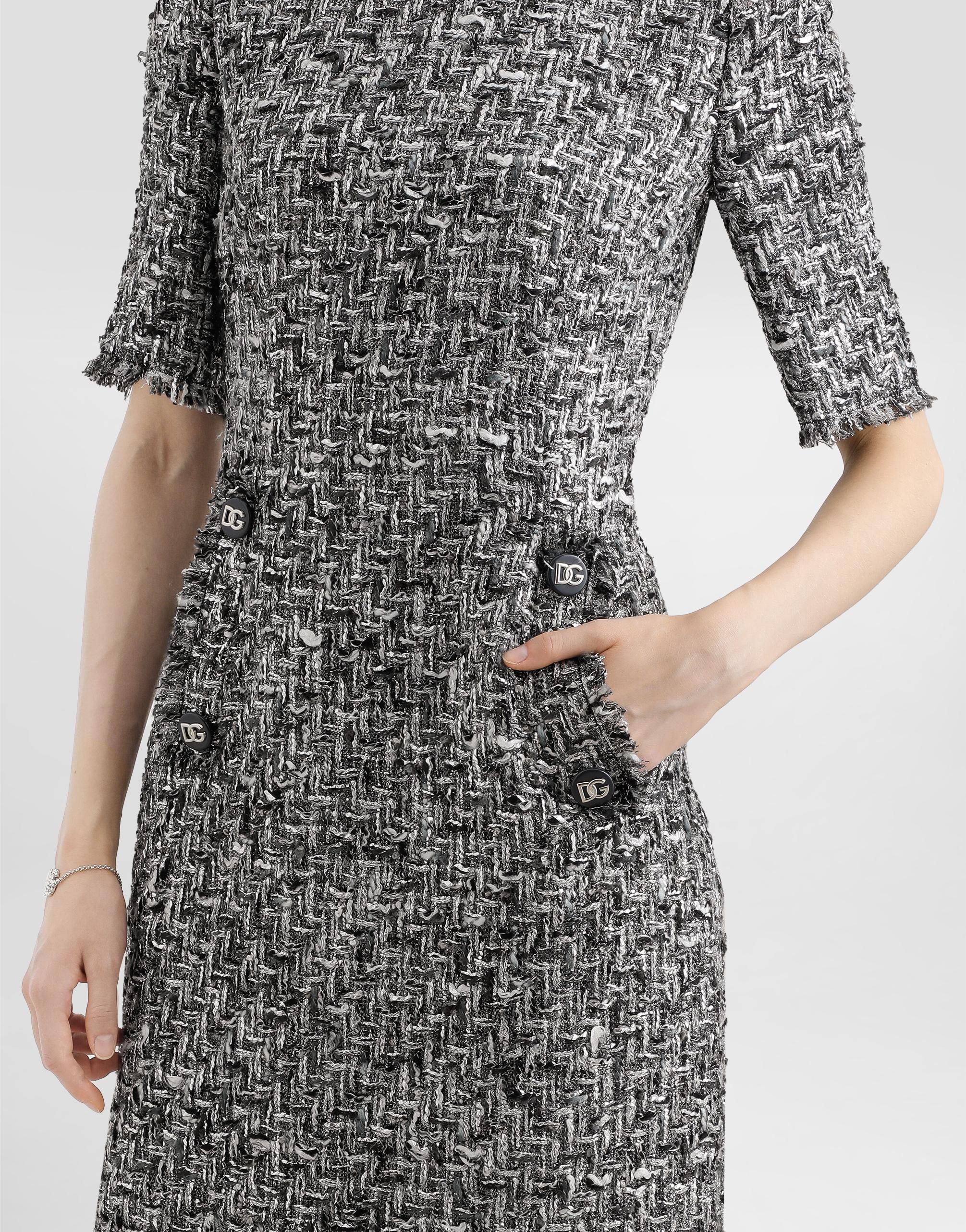 Dolce & Gabbana GREY SLEEVELESS TWEED DRESS ツイード ドレス Dolce & Gabbana Grey Wool & Mohair Sleeveless Dress M Dolce