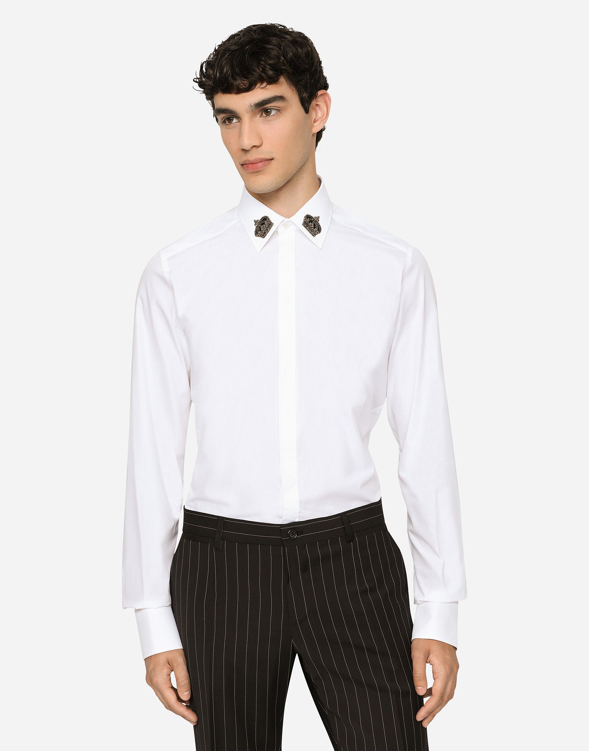 Dolce & Gabbana Black GOLD Slim Fit Tuxedo Dress Shirt