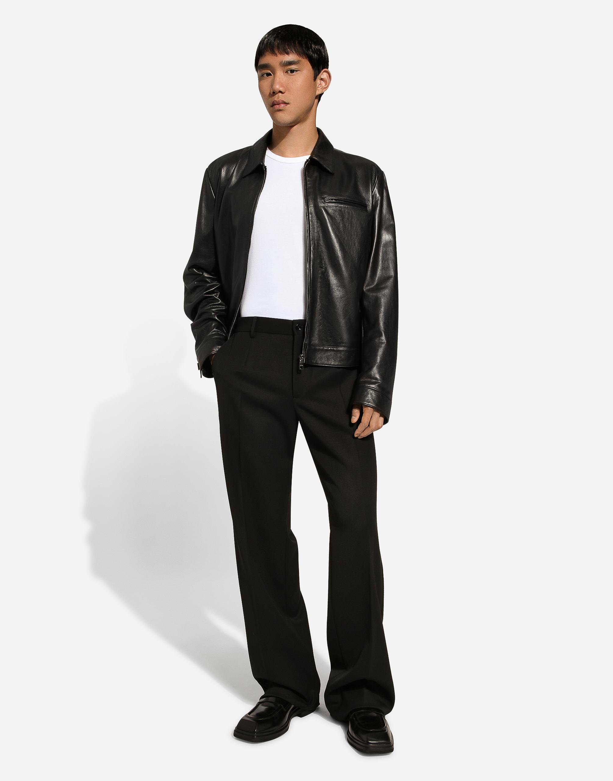 Dolce & Gabbana Leather Jacket in Black for Men | Lyst UK
