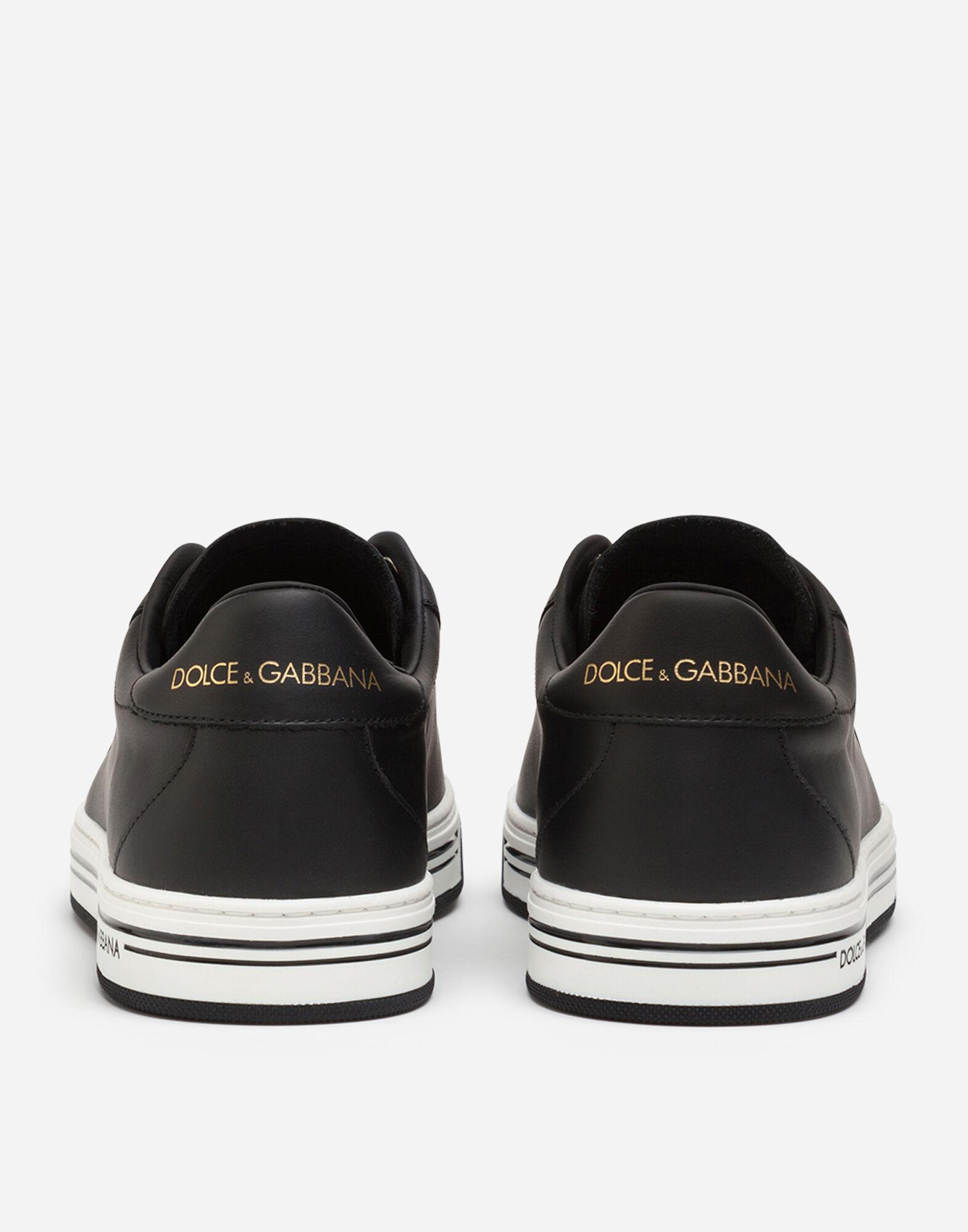 Dolce & Gabbana Leather Roma Sneakers In Printed Nappa Calfskin in