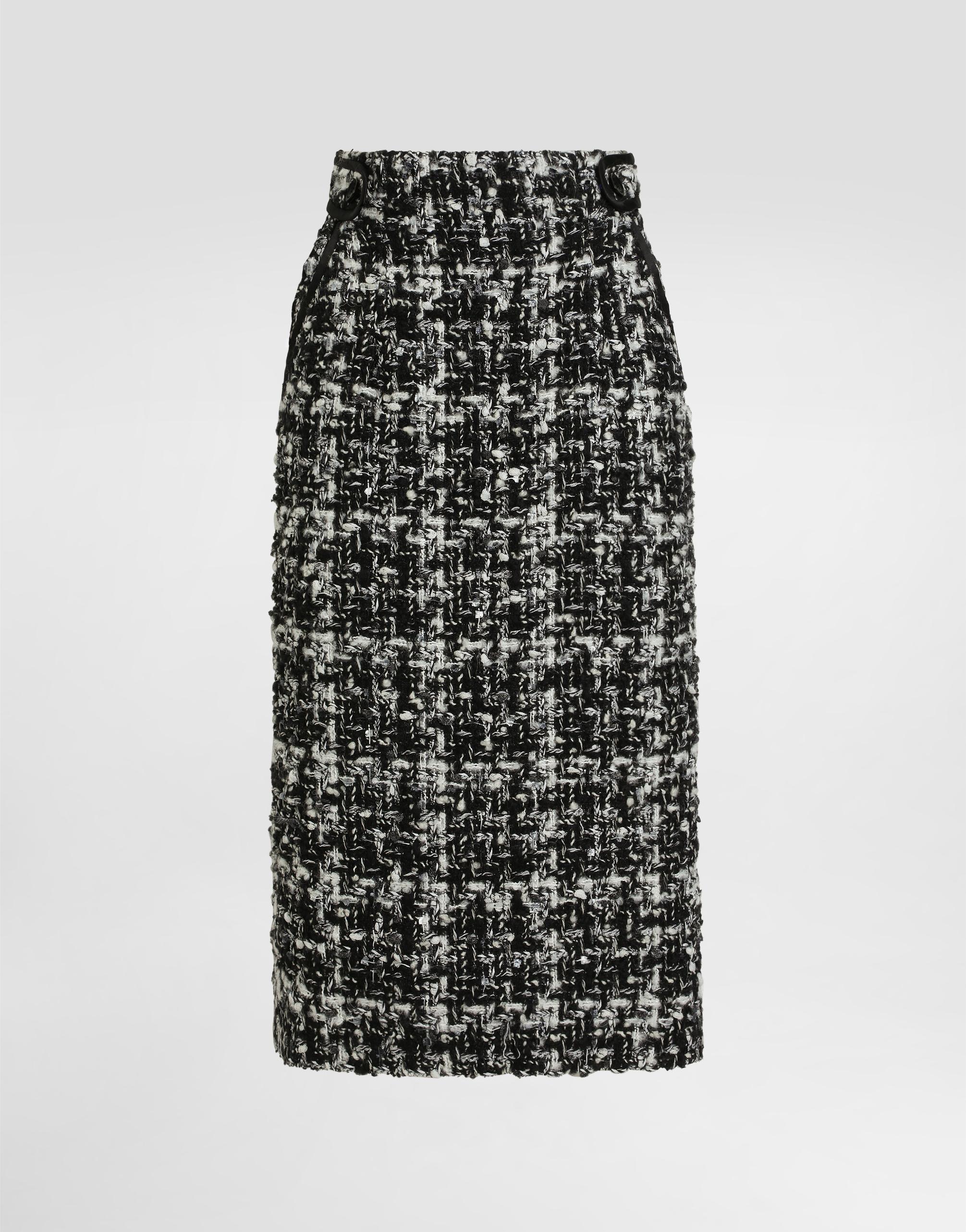 スカート Dolce & Gabbana 'DG' skirt Multicolorのウィメンズ Denim calf-length circle skirt with