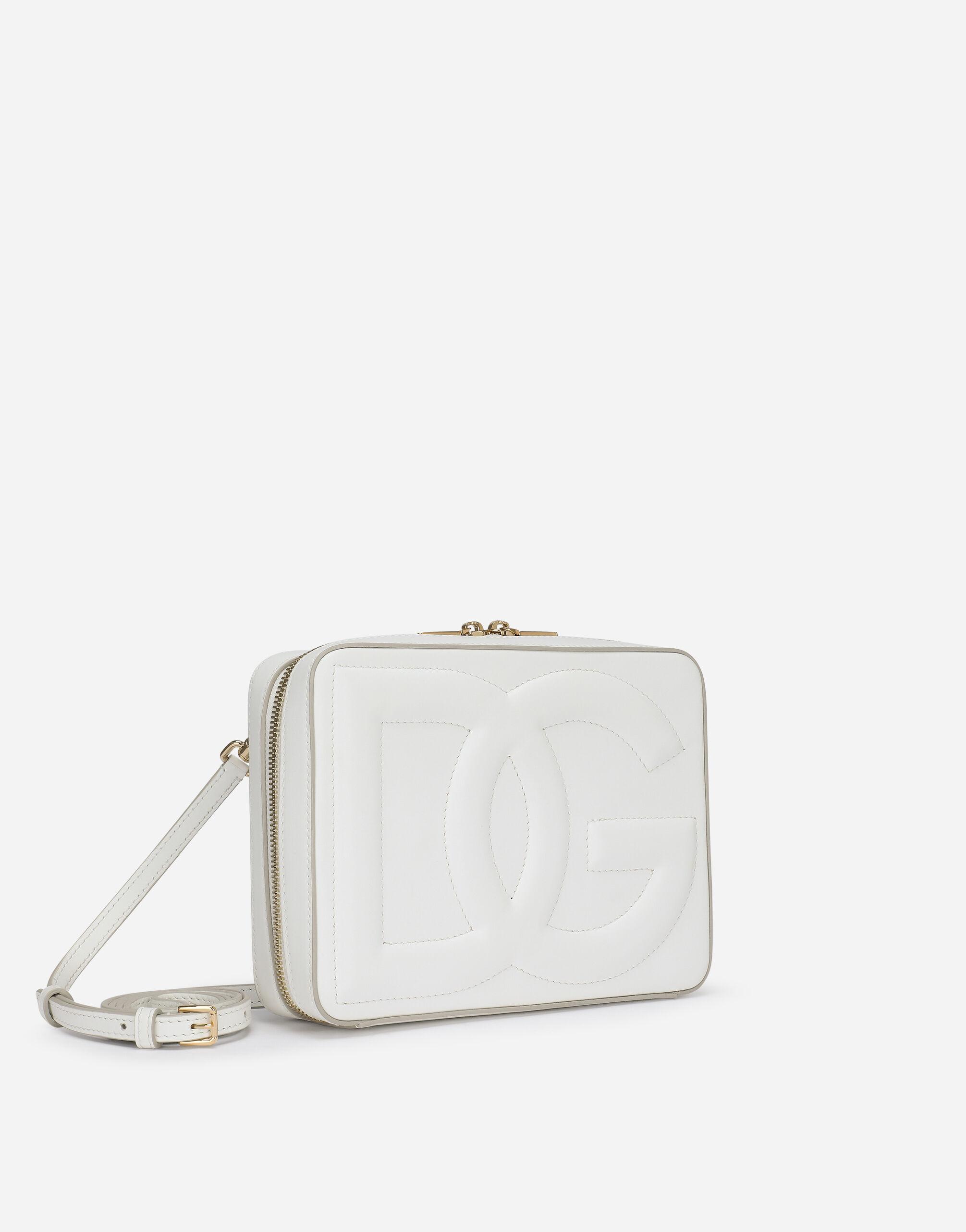 Dolce & Gabbana Medium Calfskin Camera Bag With Logo in White | Lyst