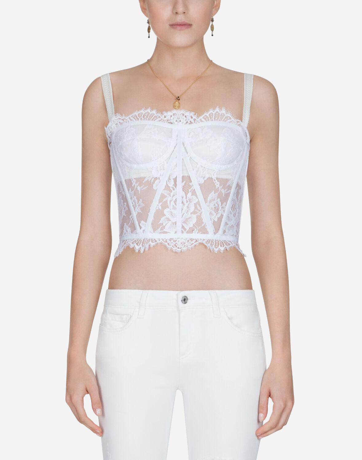 white lace bustier