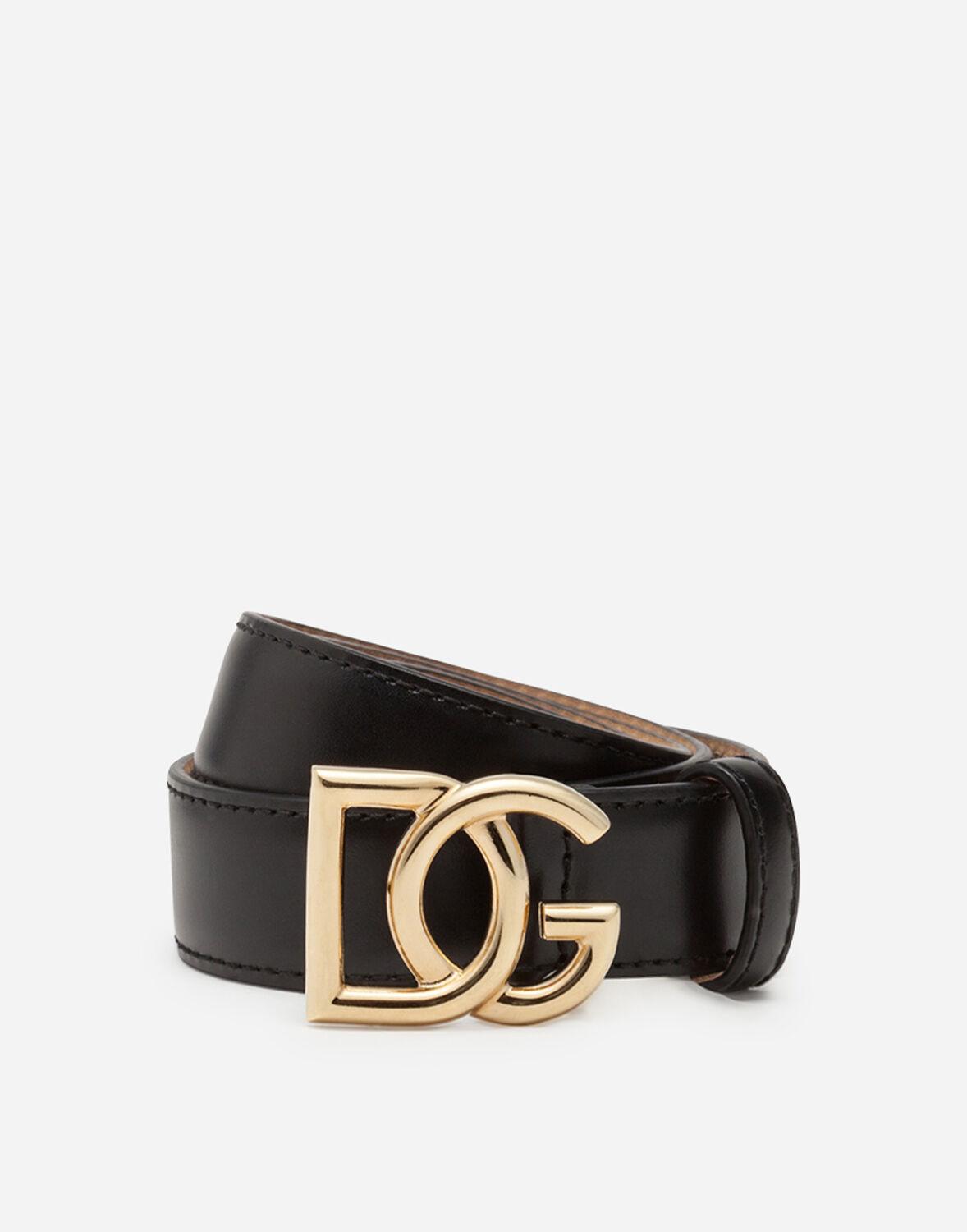 Dolce & Gabbana Leather Belt With D&g Millennials Logo in Black - Lyst