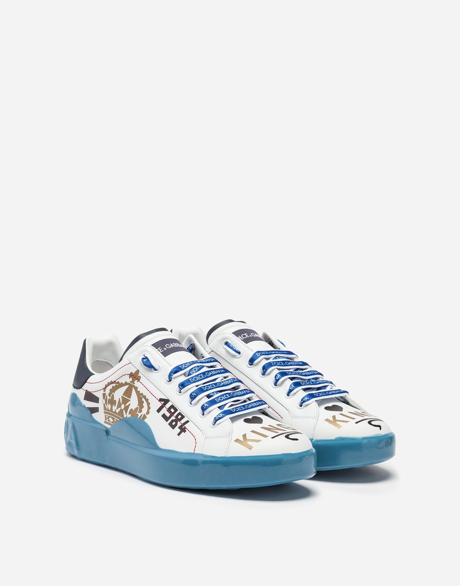 blue and white dolce and gabbana sneakers