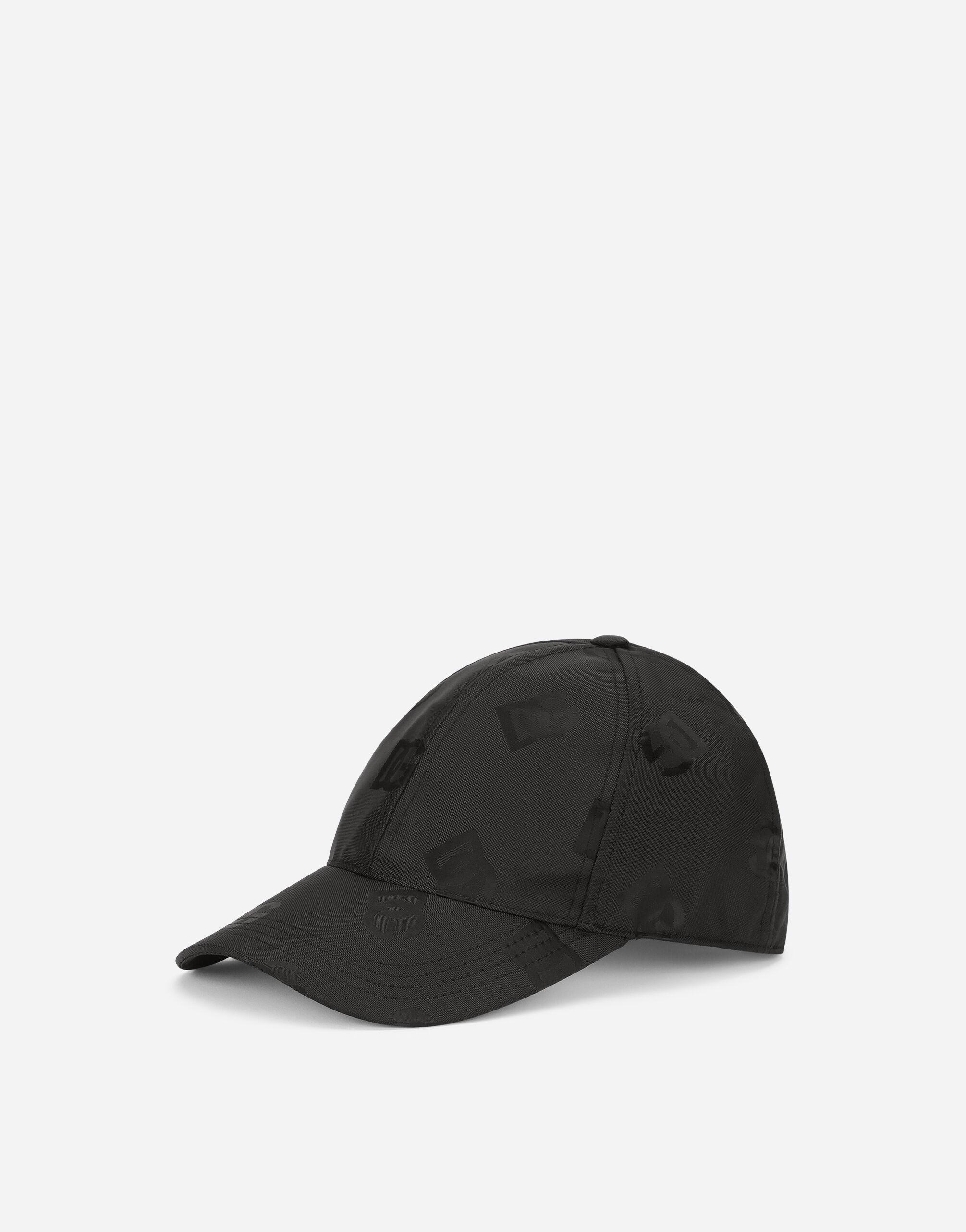 Dolce & Gabbana Jacquard Baseball Cap With All-over Dg Logo in Black for  Men | Lyst